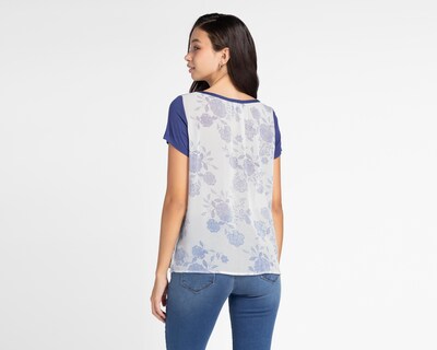 Foto 3 | Blusa Paper Crane Manga Corta Cuello Redondo