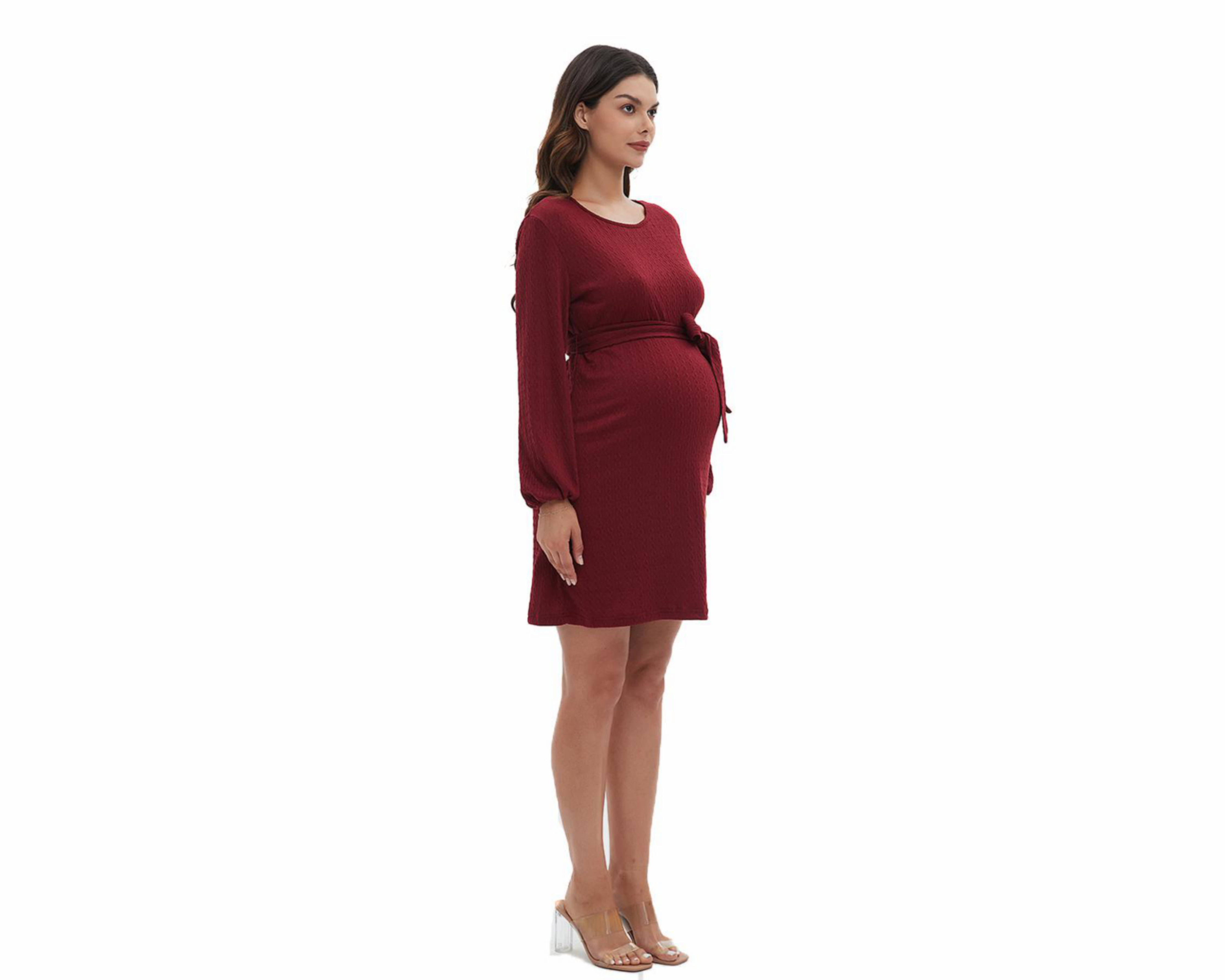 Foto 4 pulgar | Vestido de Maternidad Meirius Manga Larga