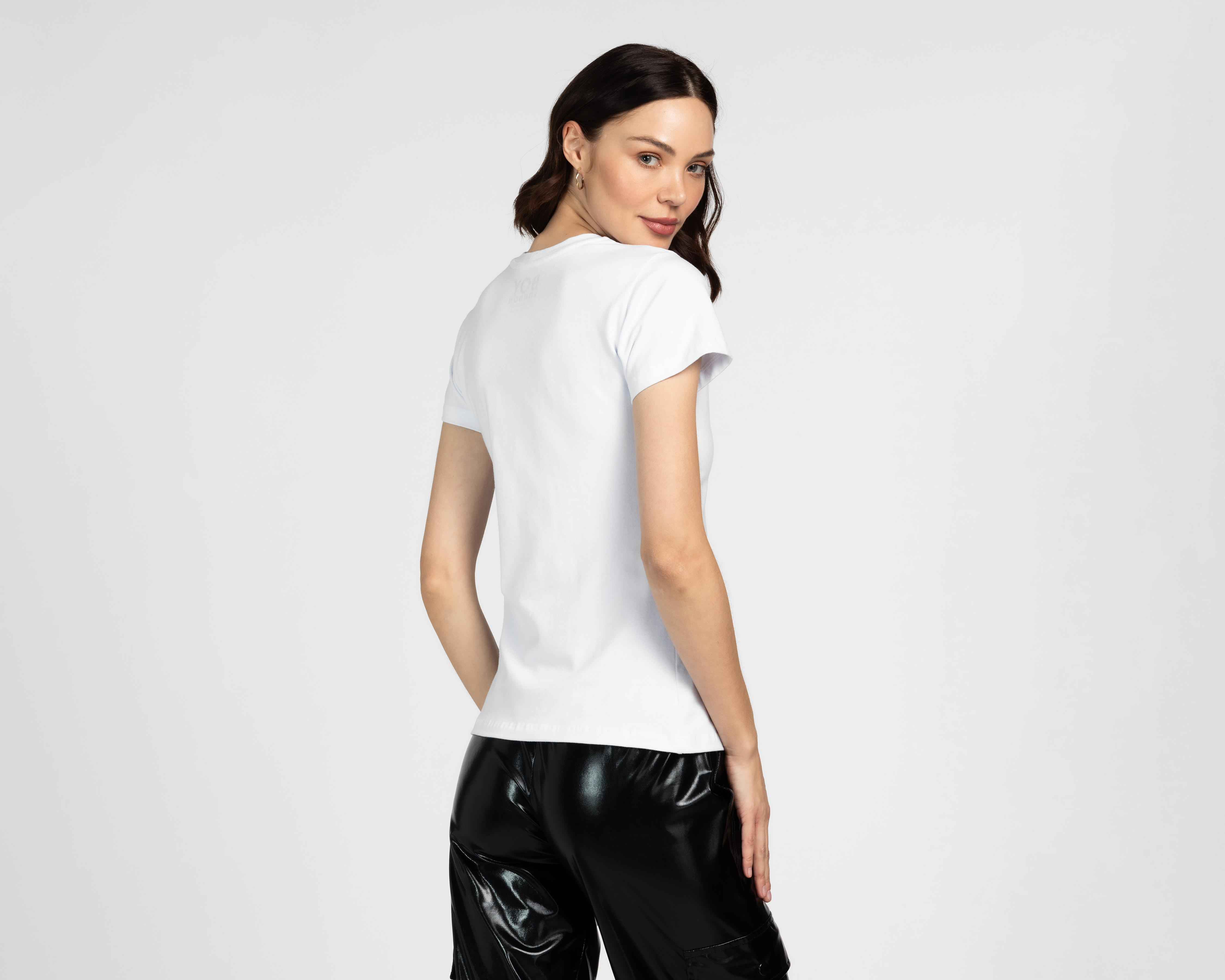 Foto 4 pulgar | Playera Boy London Manga Corta para Mujer