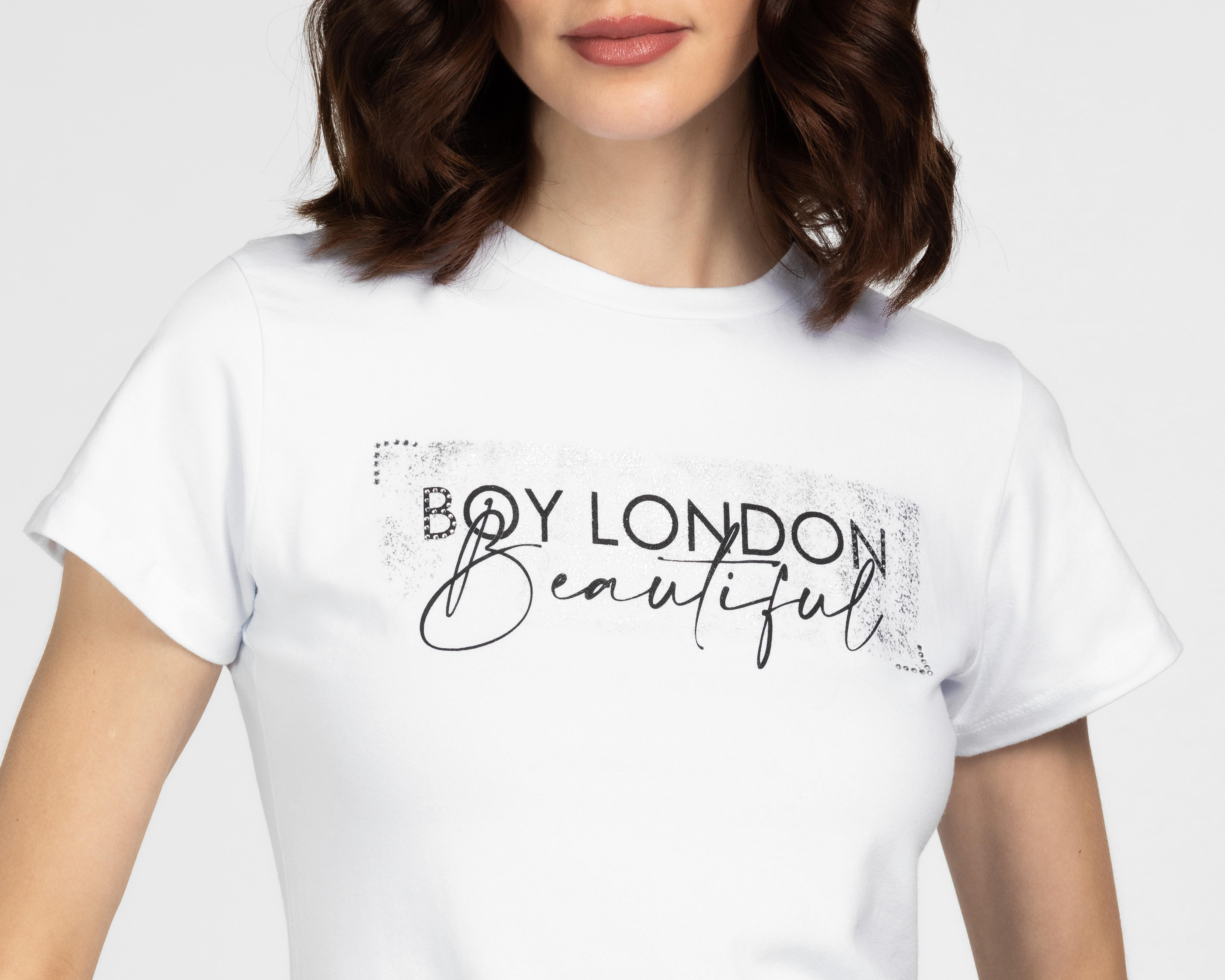 Foto 5 pulgar | Playera Boy London Manga Corta para Mujer