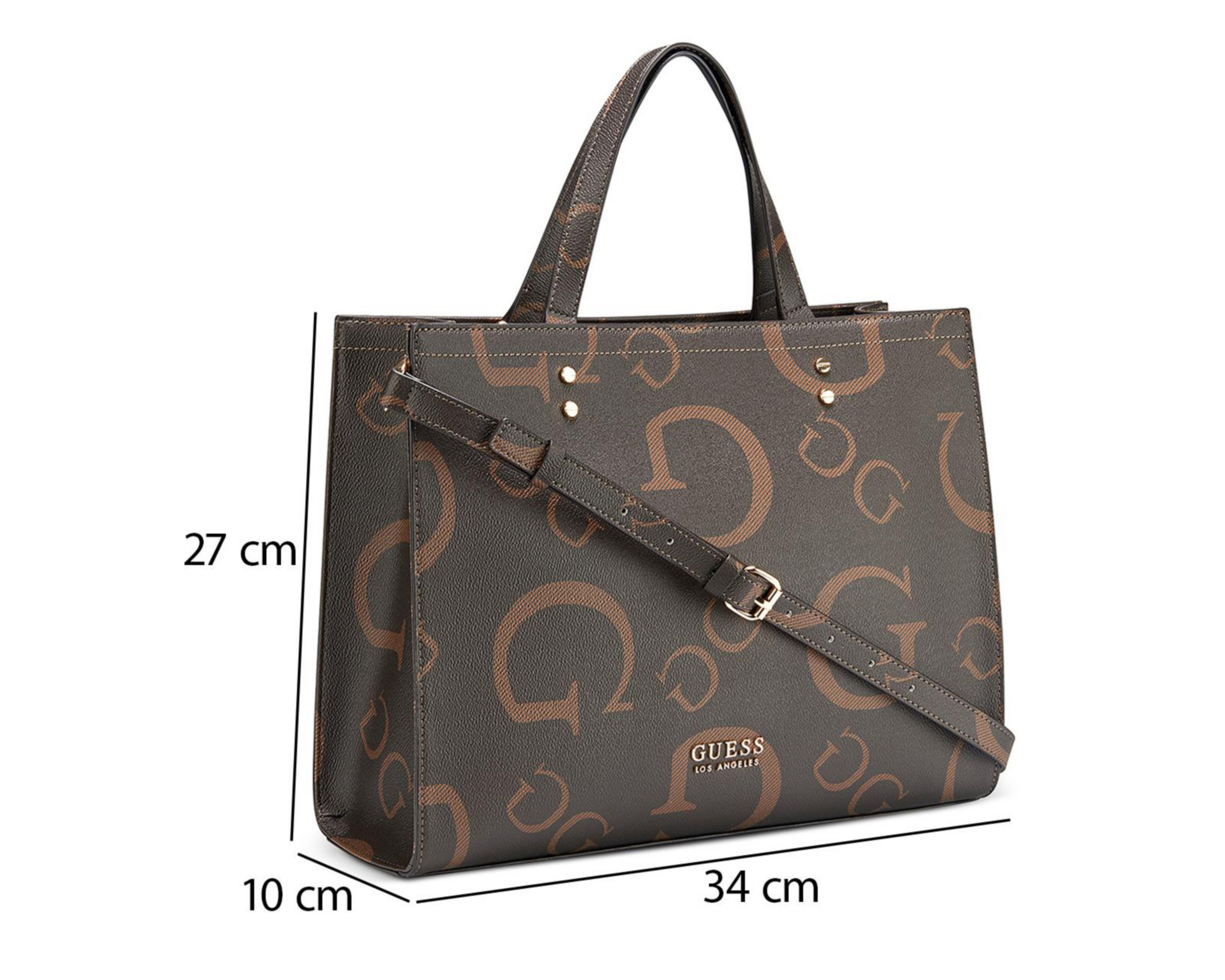 Foto 6 pulgar | Bolsa Cruzada Guess Lindey Carryall