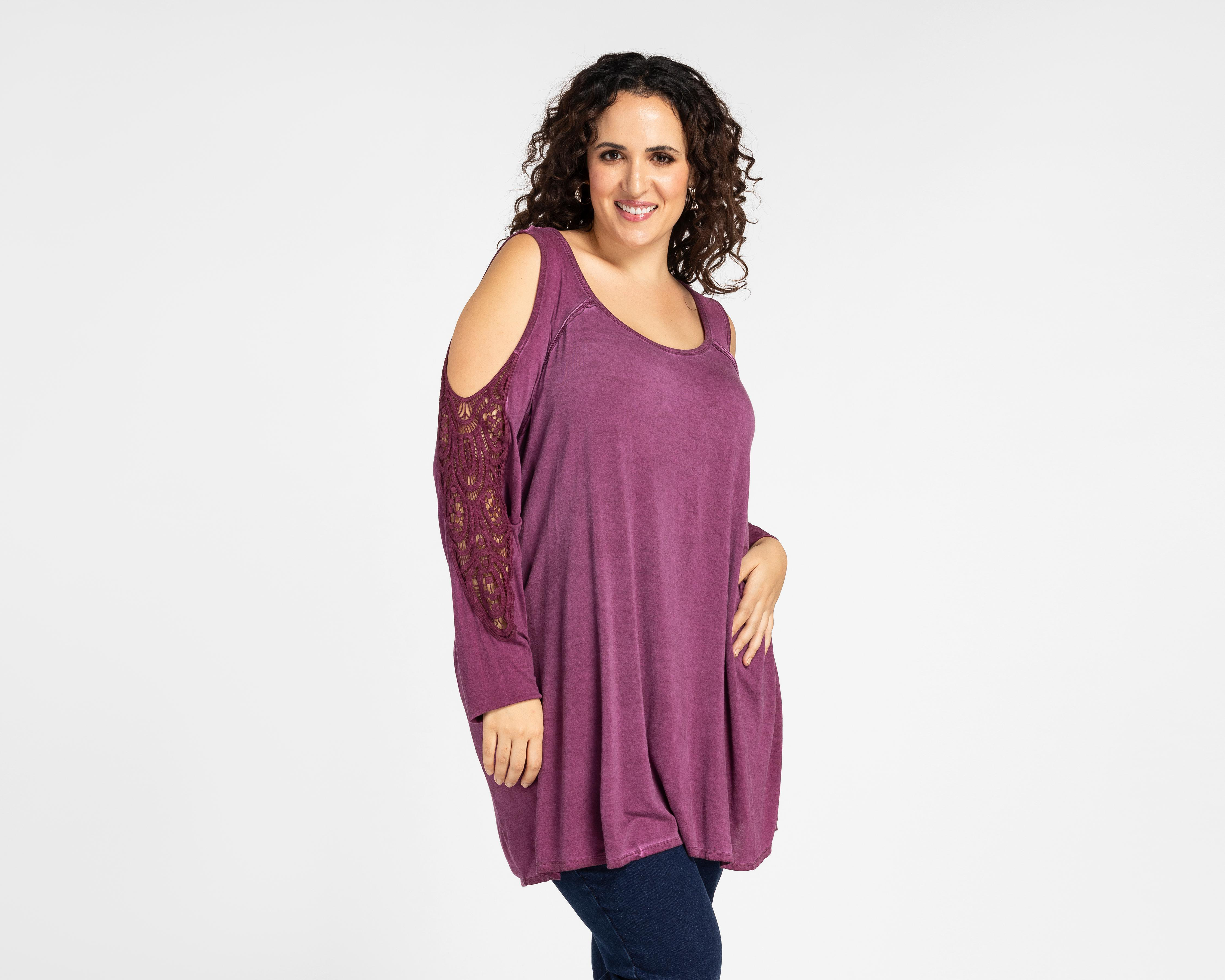 Blusa Lady Sun Manga con Hombros Descubiertos