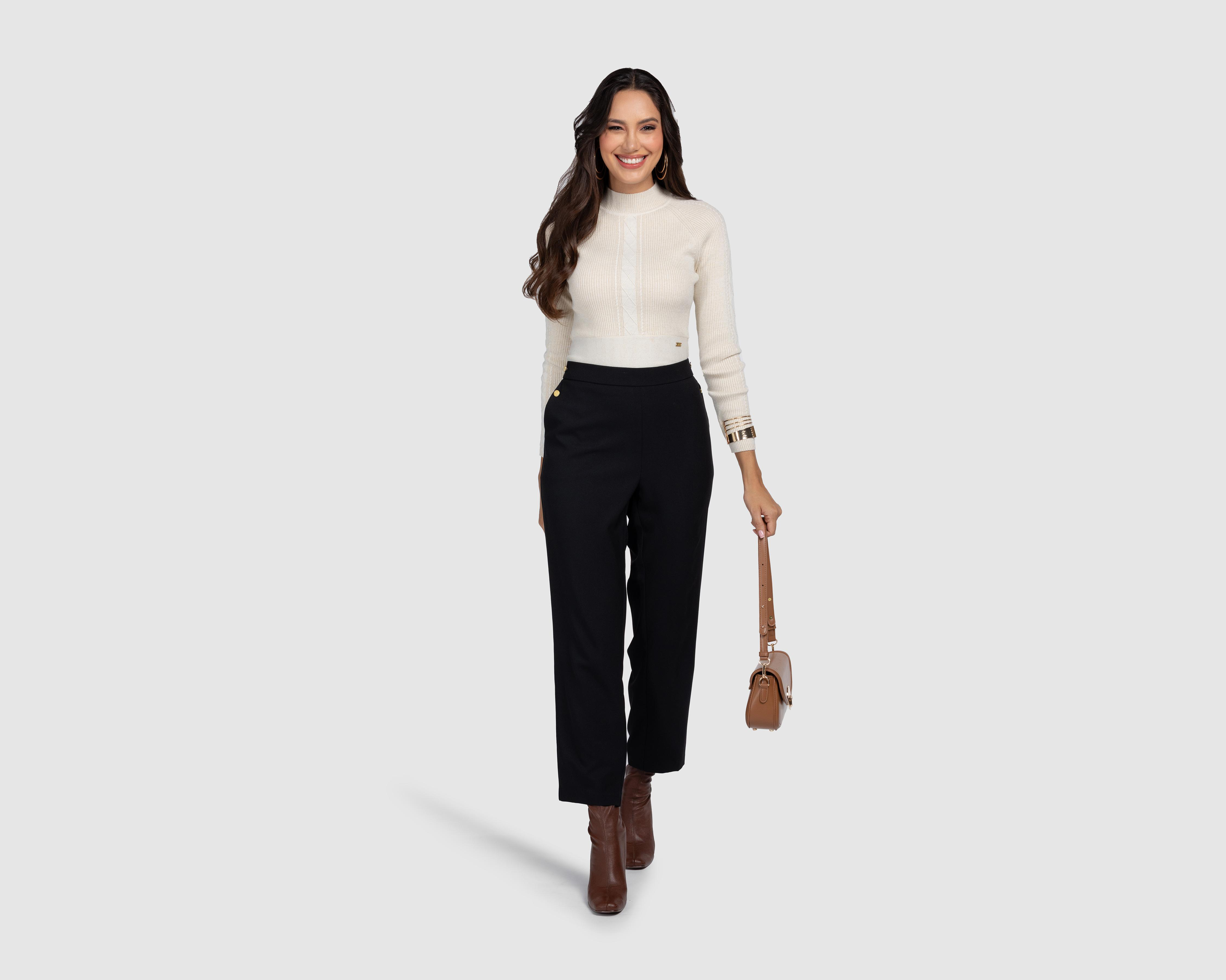 Foto 3 pulgar | Pantalón de Vestir Sahara con Botones para Mujer