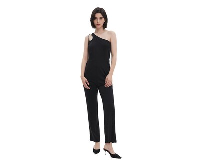 Foto 4 | Jumper Casual Meirius Negro Hombro Descubierto con Bolsillos Laterales