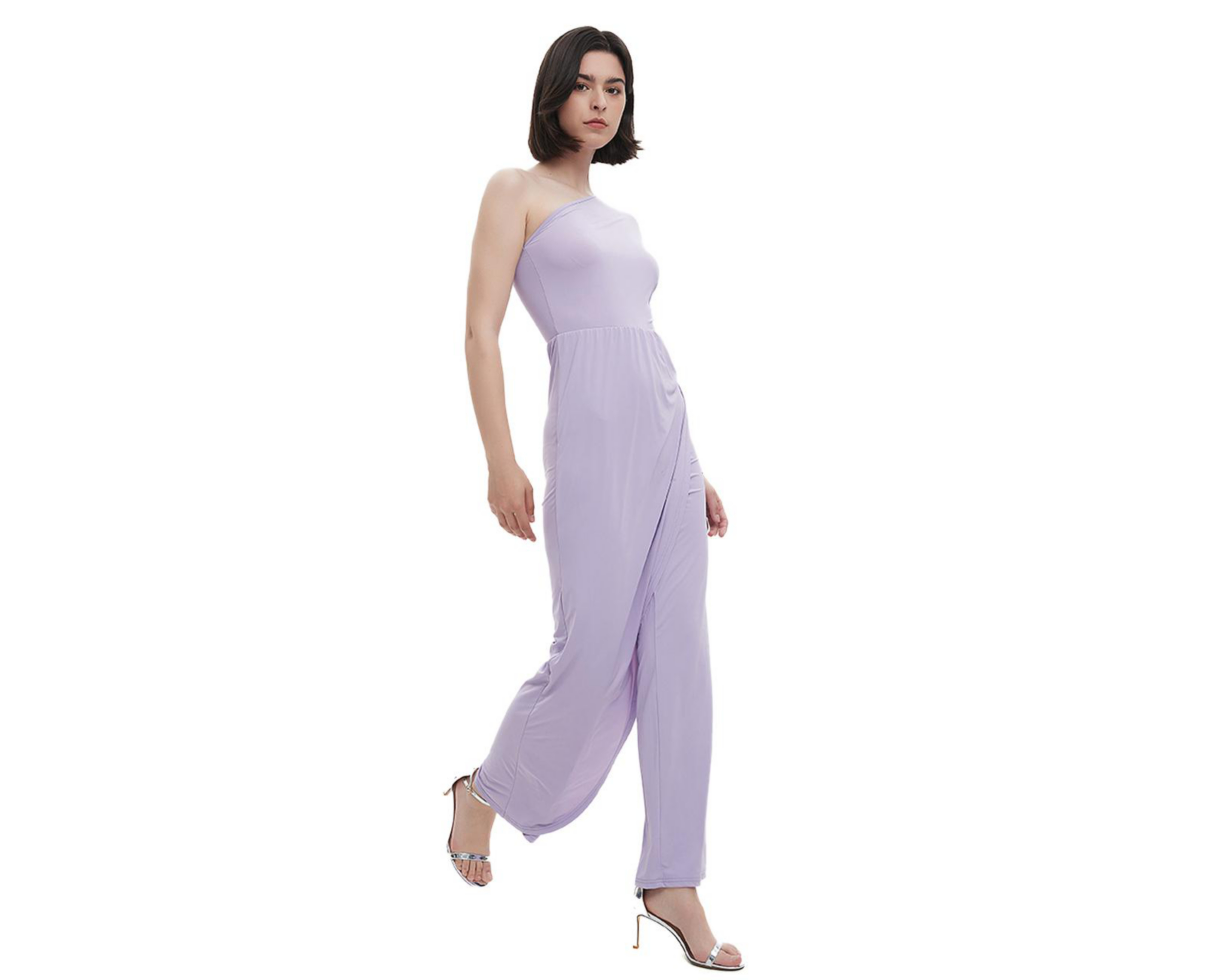 Foto 4 pulgar | Jumper Formal Meirius Lila con Hombro Descubierto