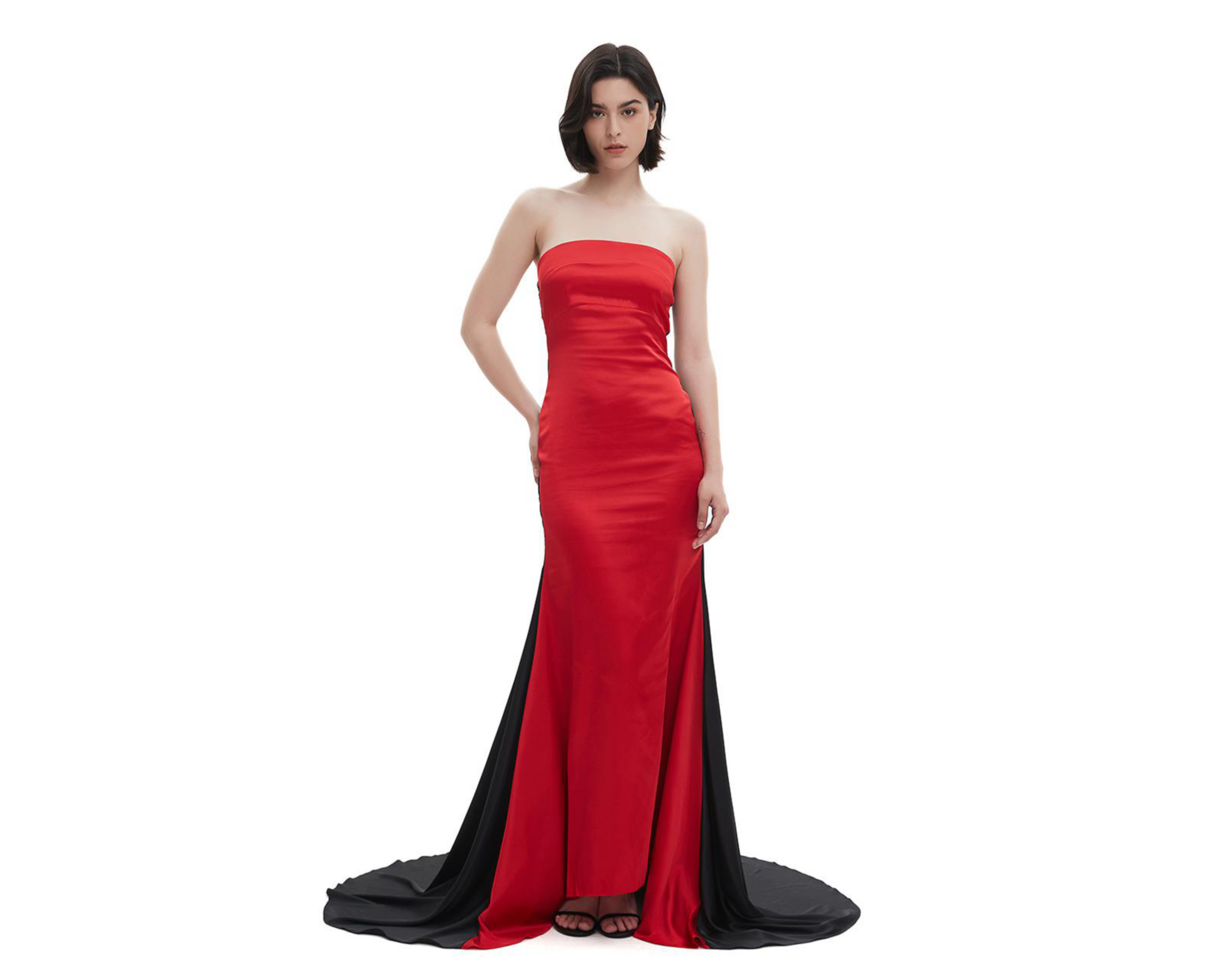 Vestido de Noche Meirius Strapless Largo