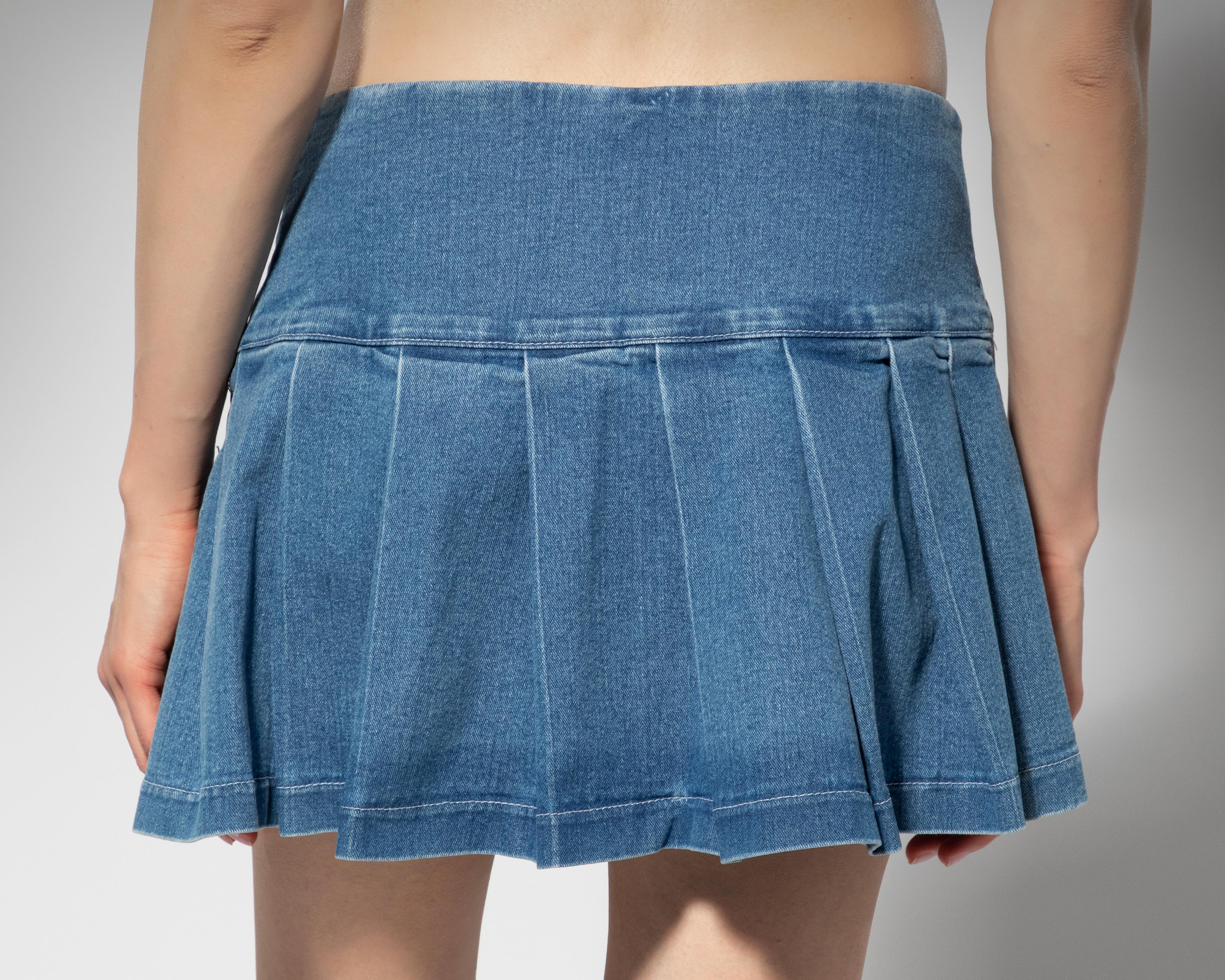 Foto 5 | Falda de Mezclilla Thinner Tableada