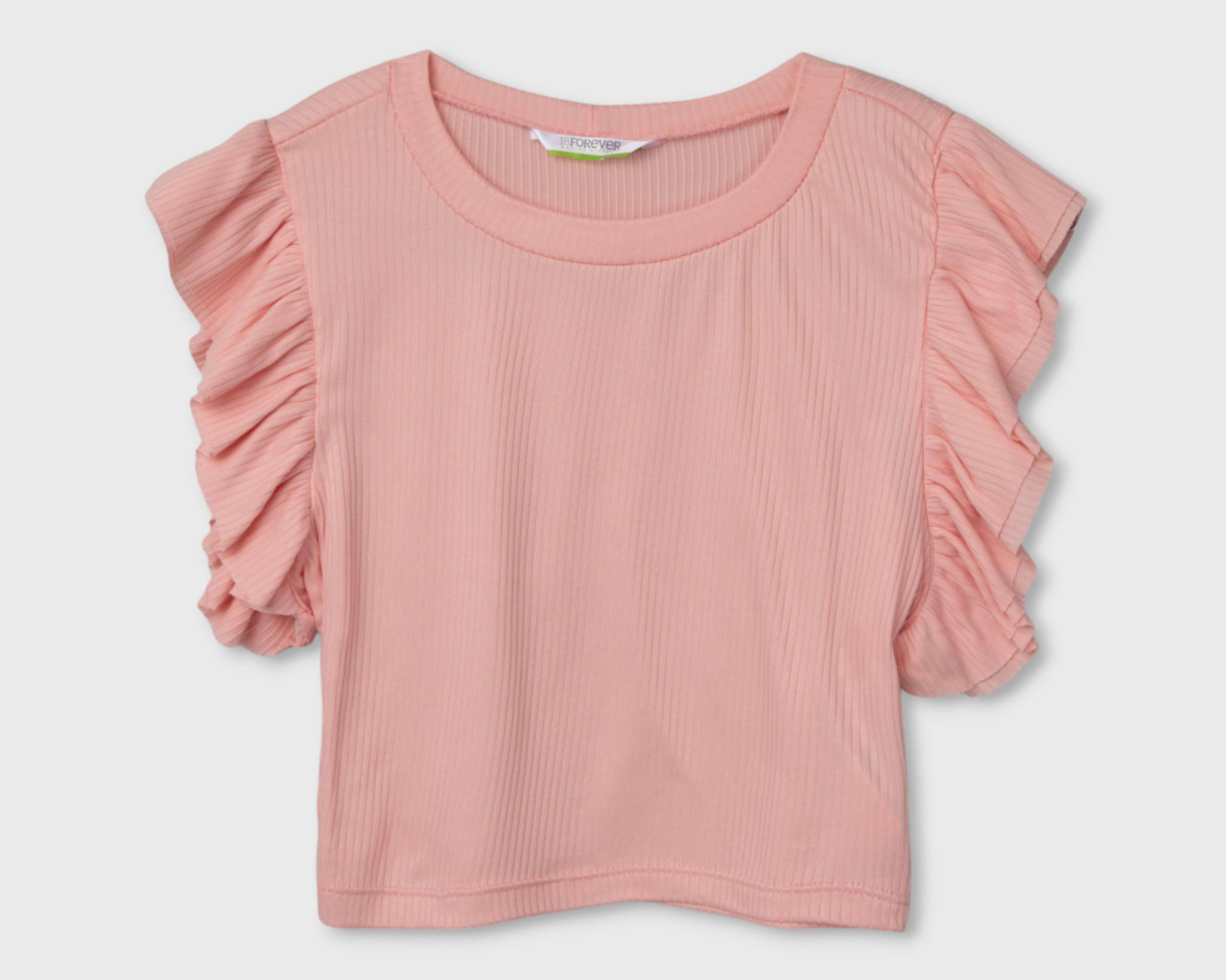 Blusa 18 Forever Manga Corta con Holán