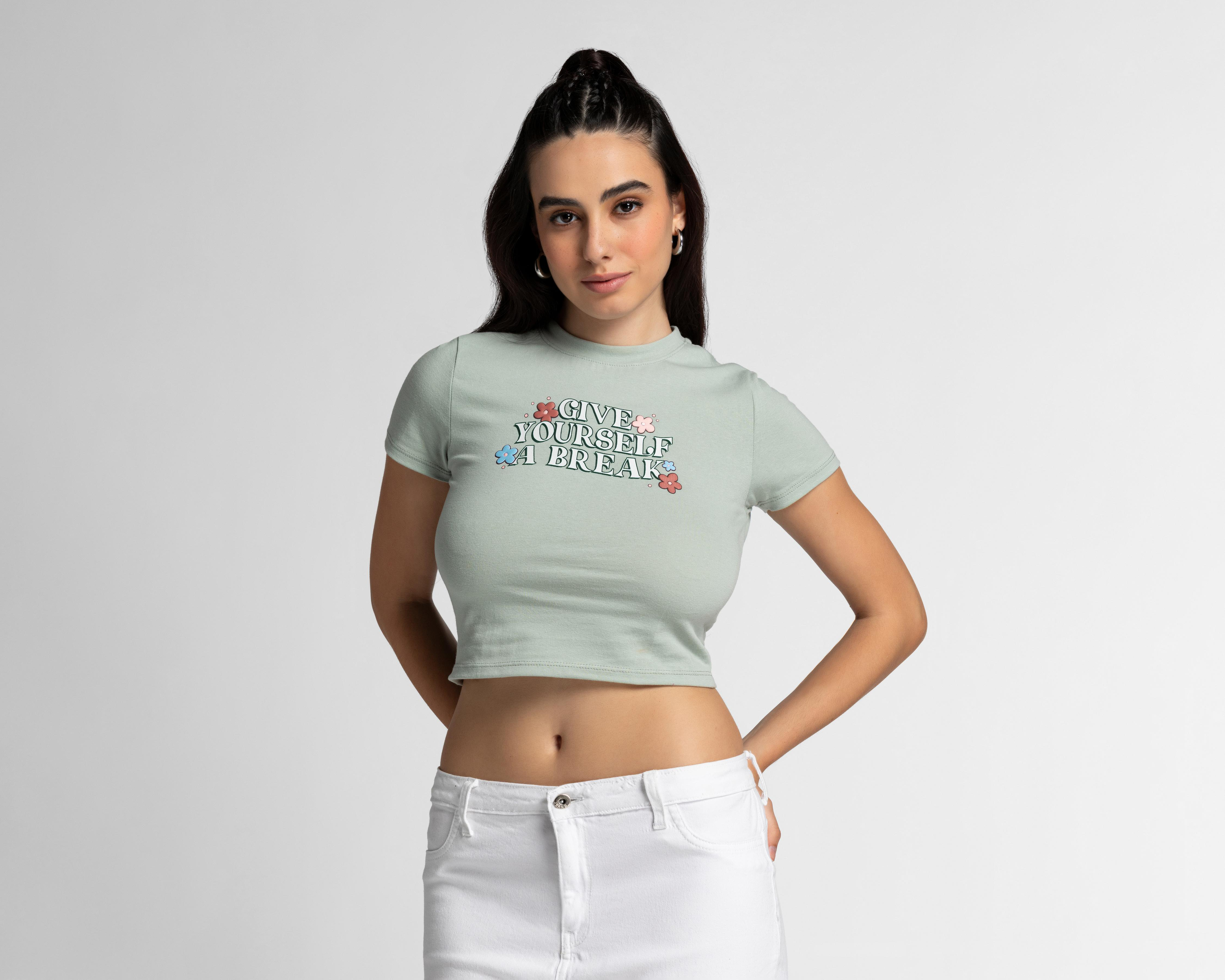 Crop Top Forever 18 Estampado para Mujer