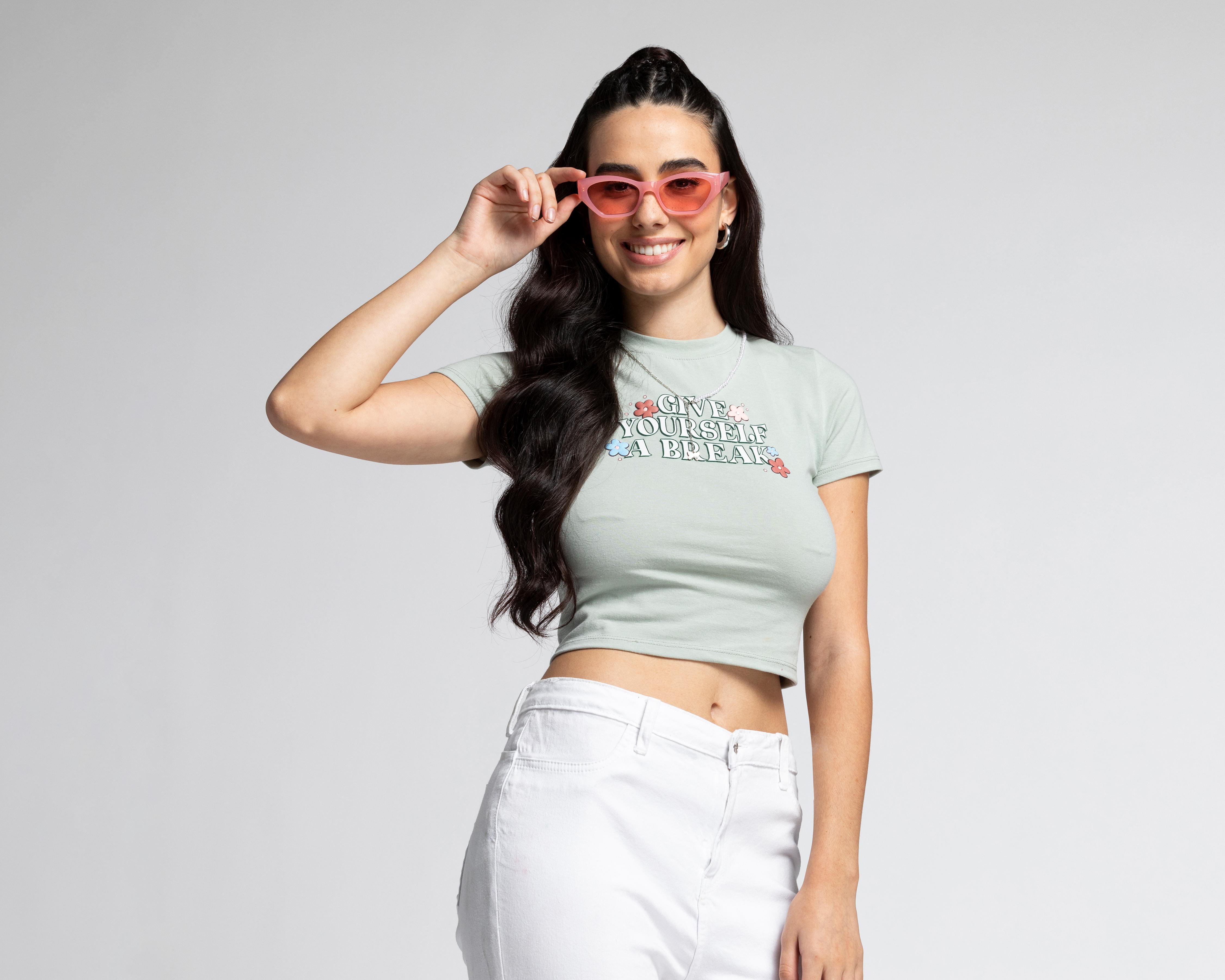 Foto 3 pulgar | Crop Top Forever 18 Estampado para Mujer
