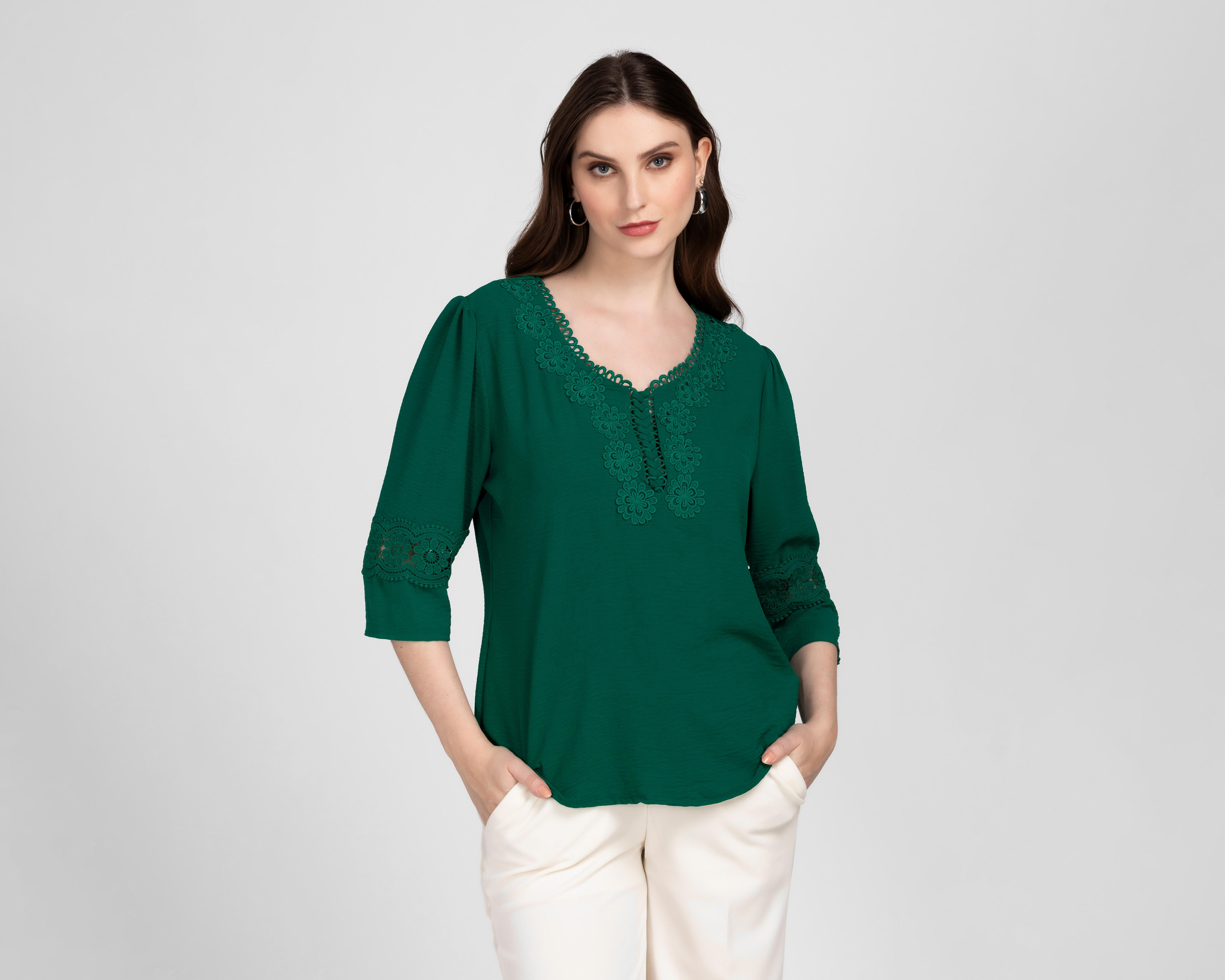 Foto 2 pulgar | Blusa Lady Sun Verde para Mujer