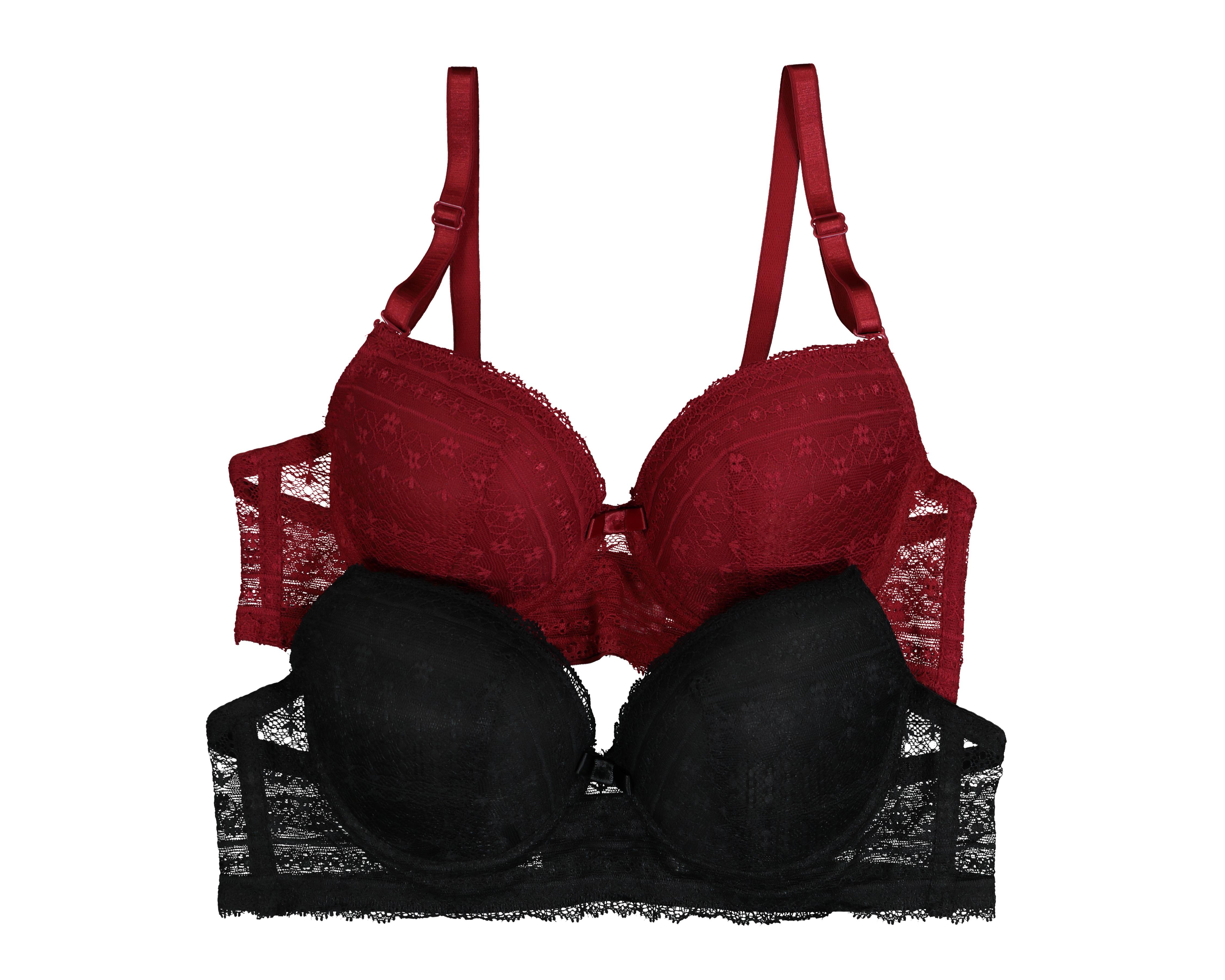 Brasier con Encaje Carnival Copa Completa para Mujer 2 Pack