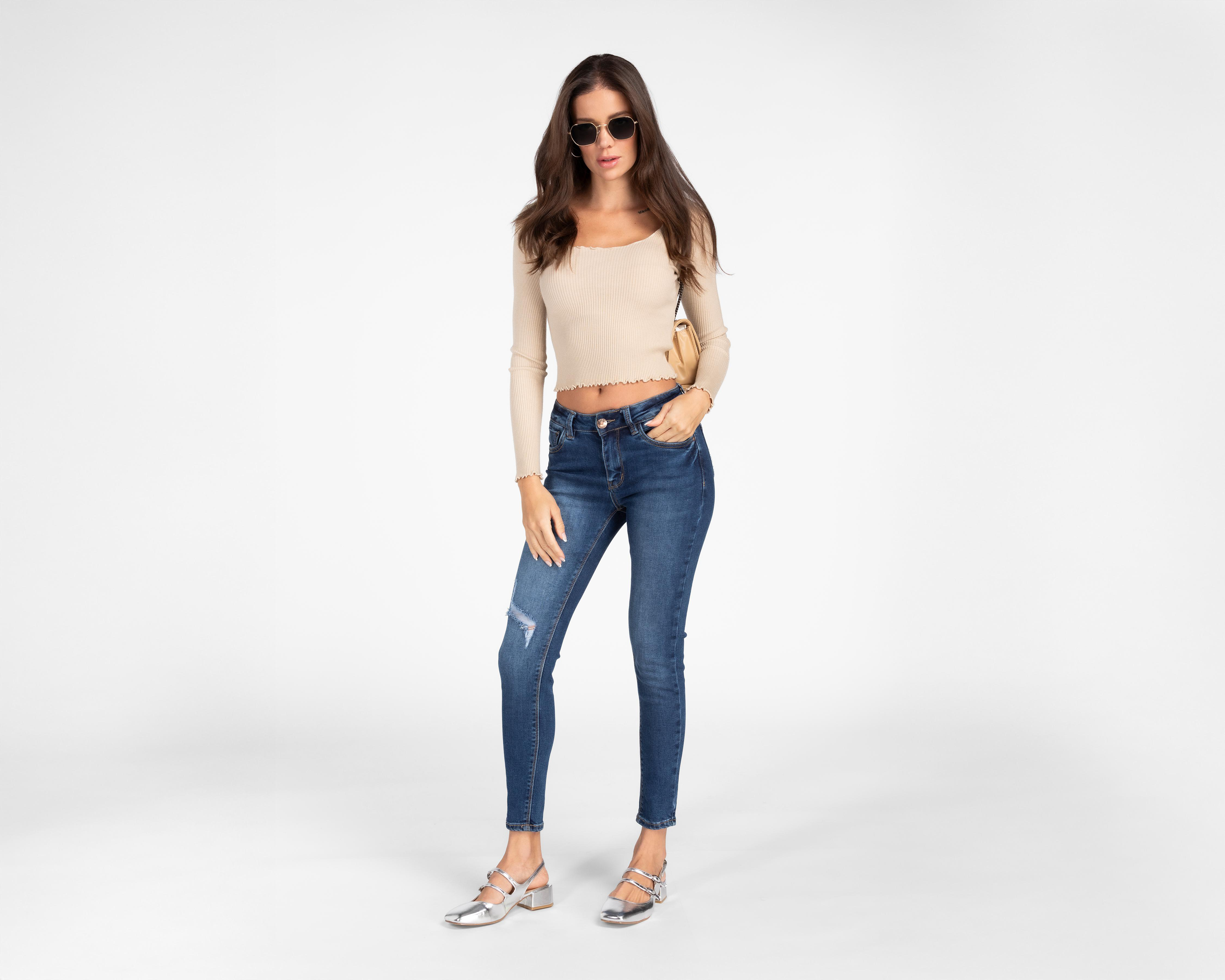 Foto 3 pulgar | Jeans Skinny Refill para Mujer