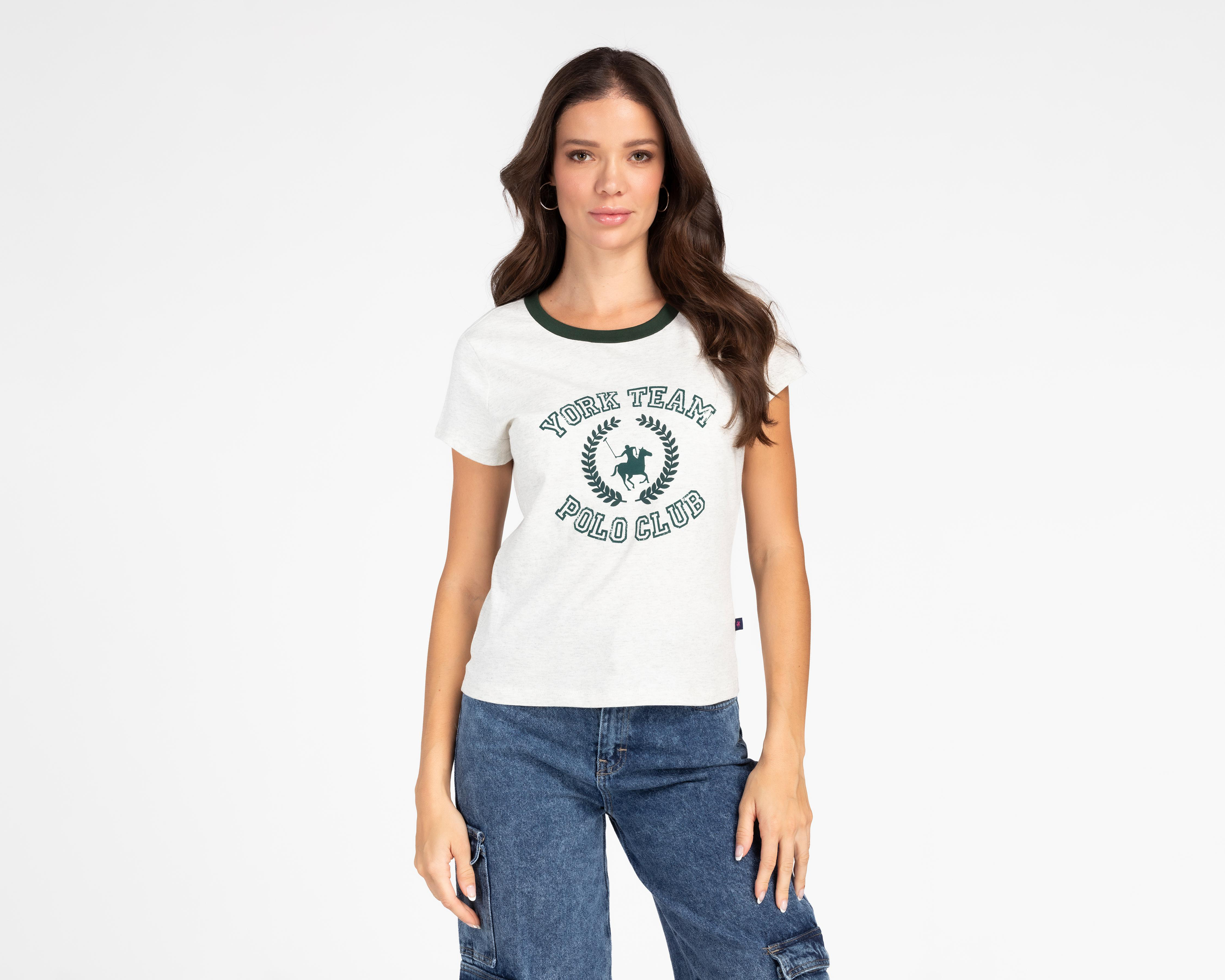 Playera York Team Polo Club Manga Corta para Mujer