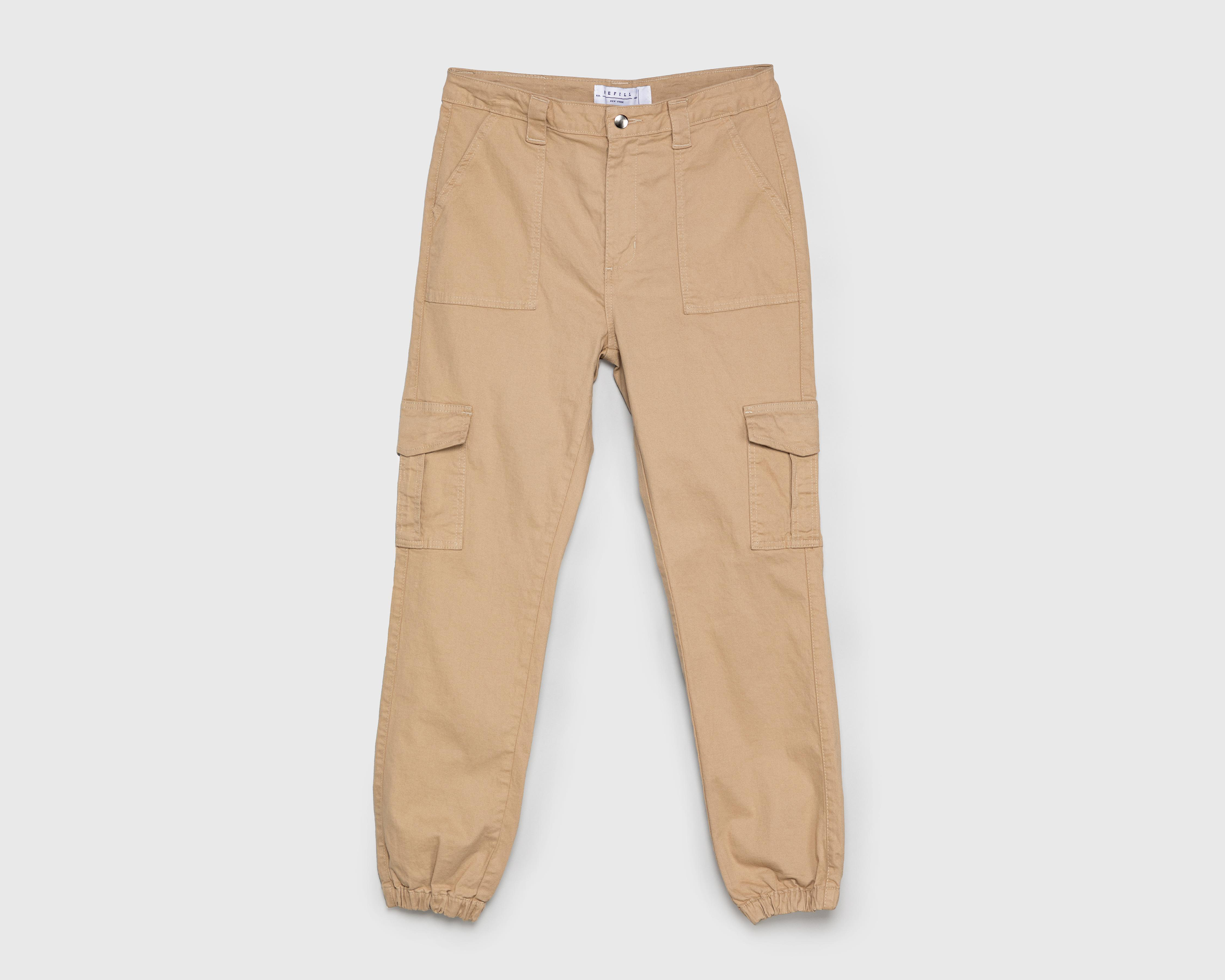 Foto 2 pulgar | Pantalón Cargo Refill Beige para Mujer