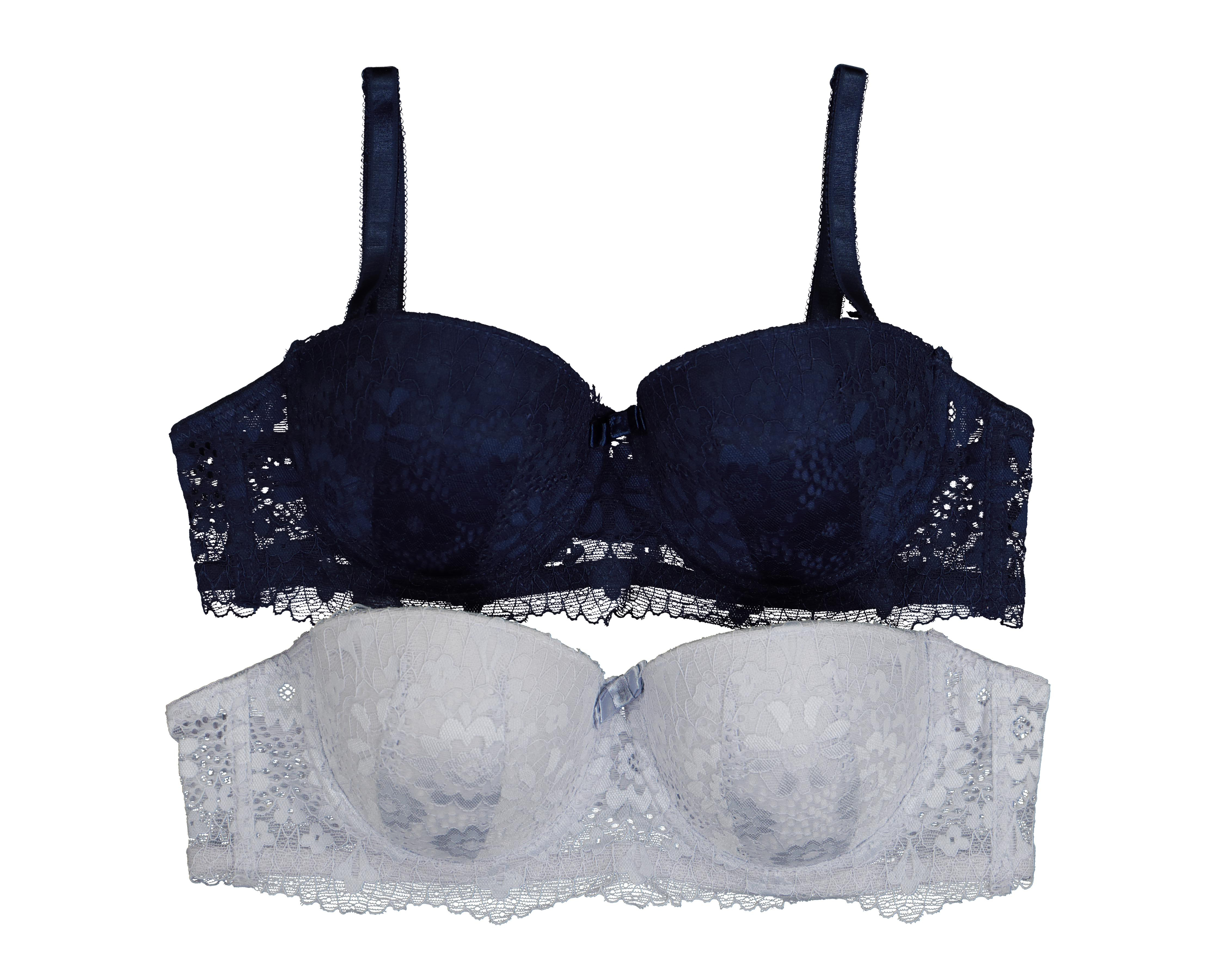Foto 1 | Brasier con Encaje Carnival Media Copa para Mujer 2 Pack