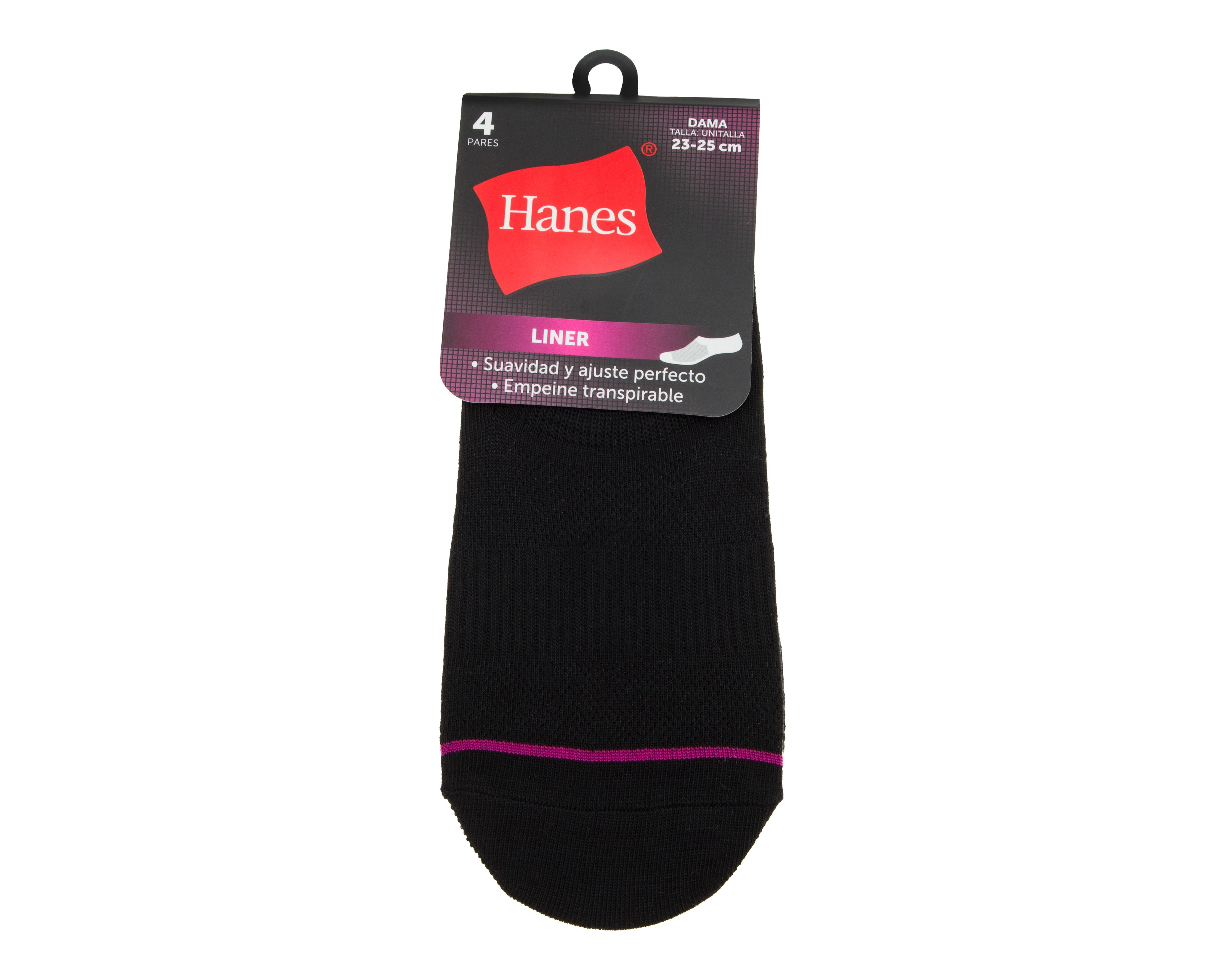 Foto 4 pulgar | Calcetas Invisibles Hanes para Mujer 4 Pares