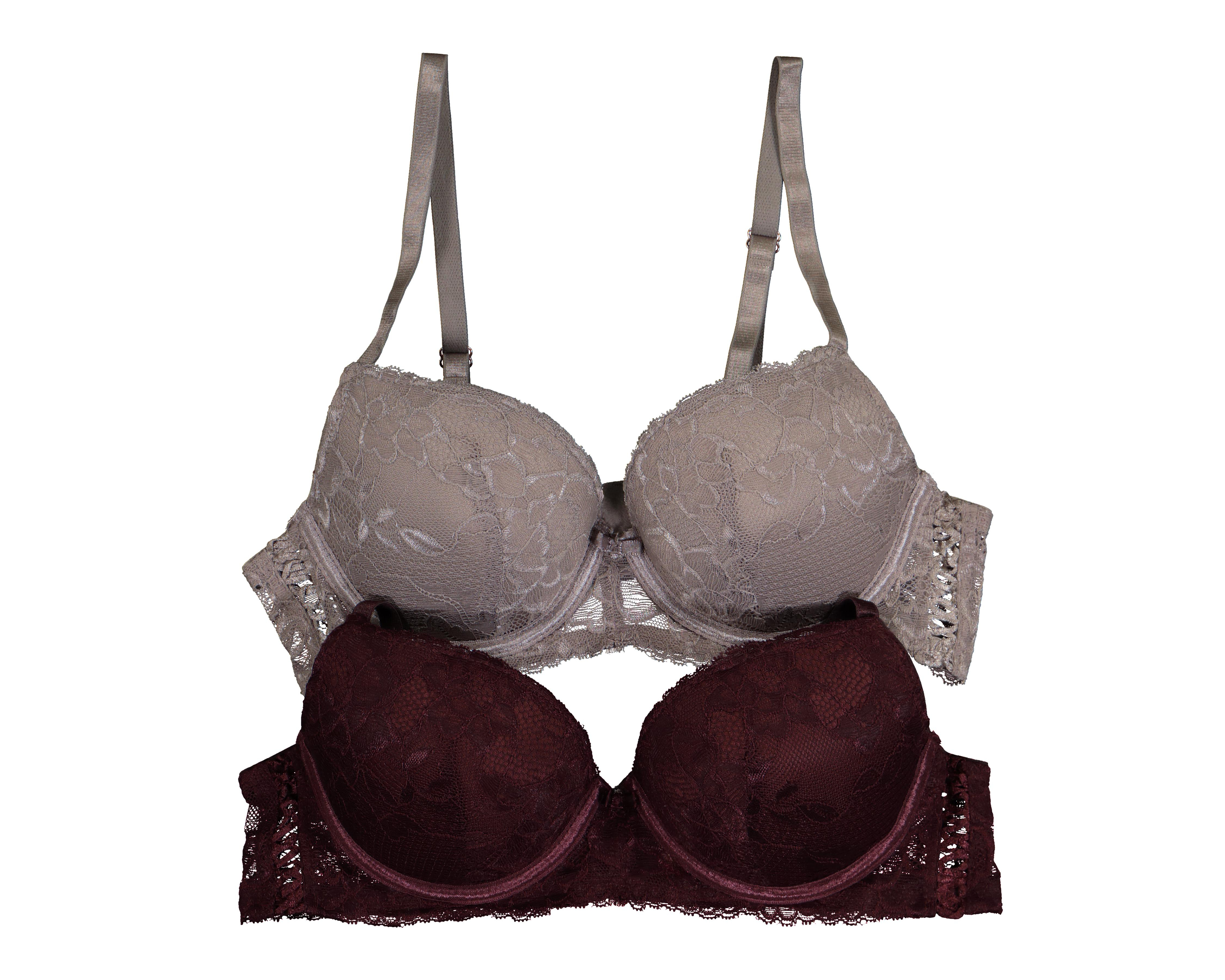 Foto 1 | Brasier con Encaje Carnival Copa Completa para Mujer 2 Pack