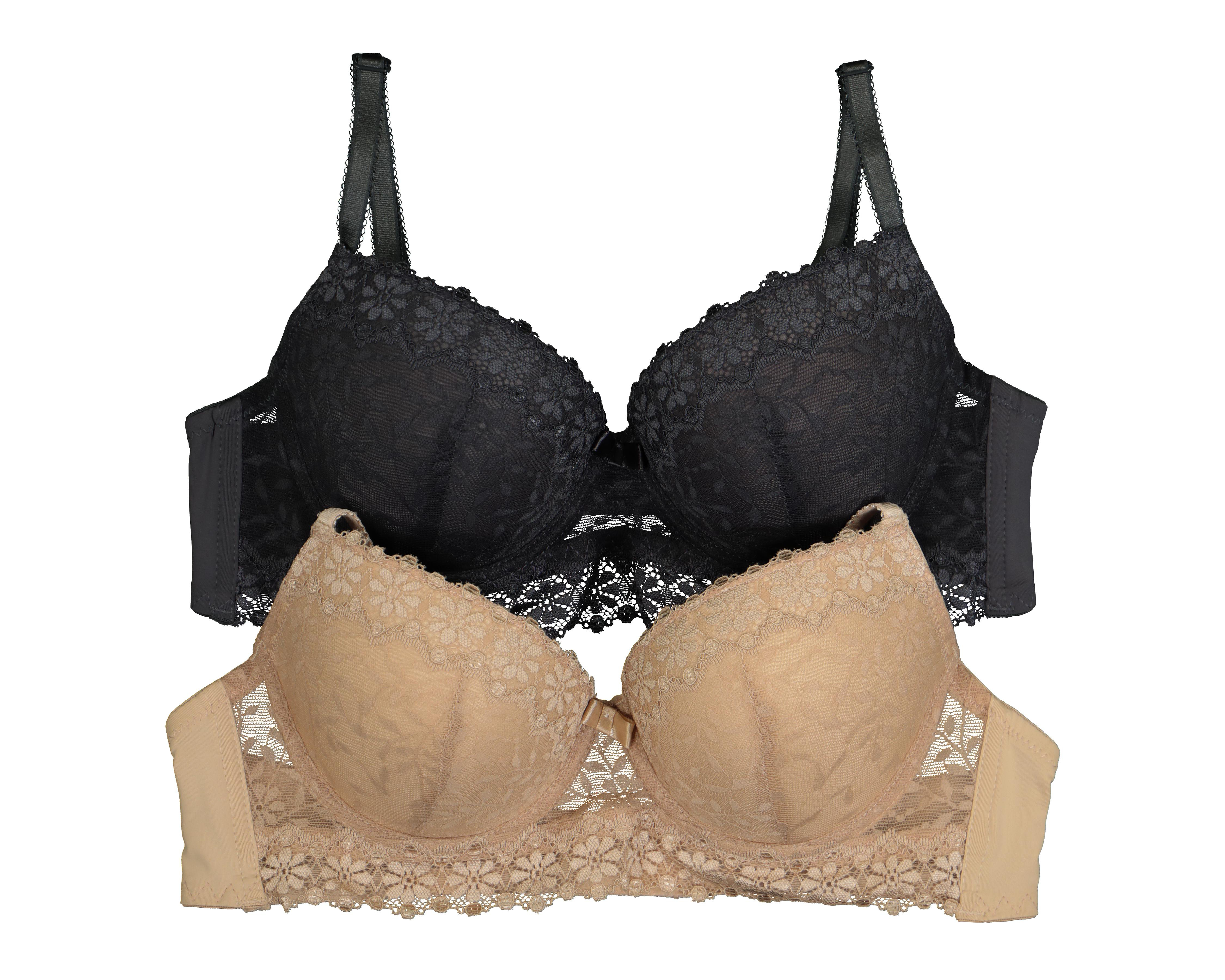 Brasier con Encaje Carnival Copa Completa para Mujer 2 Pack