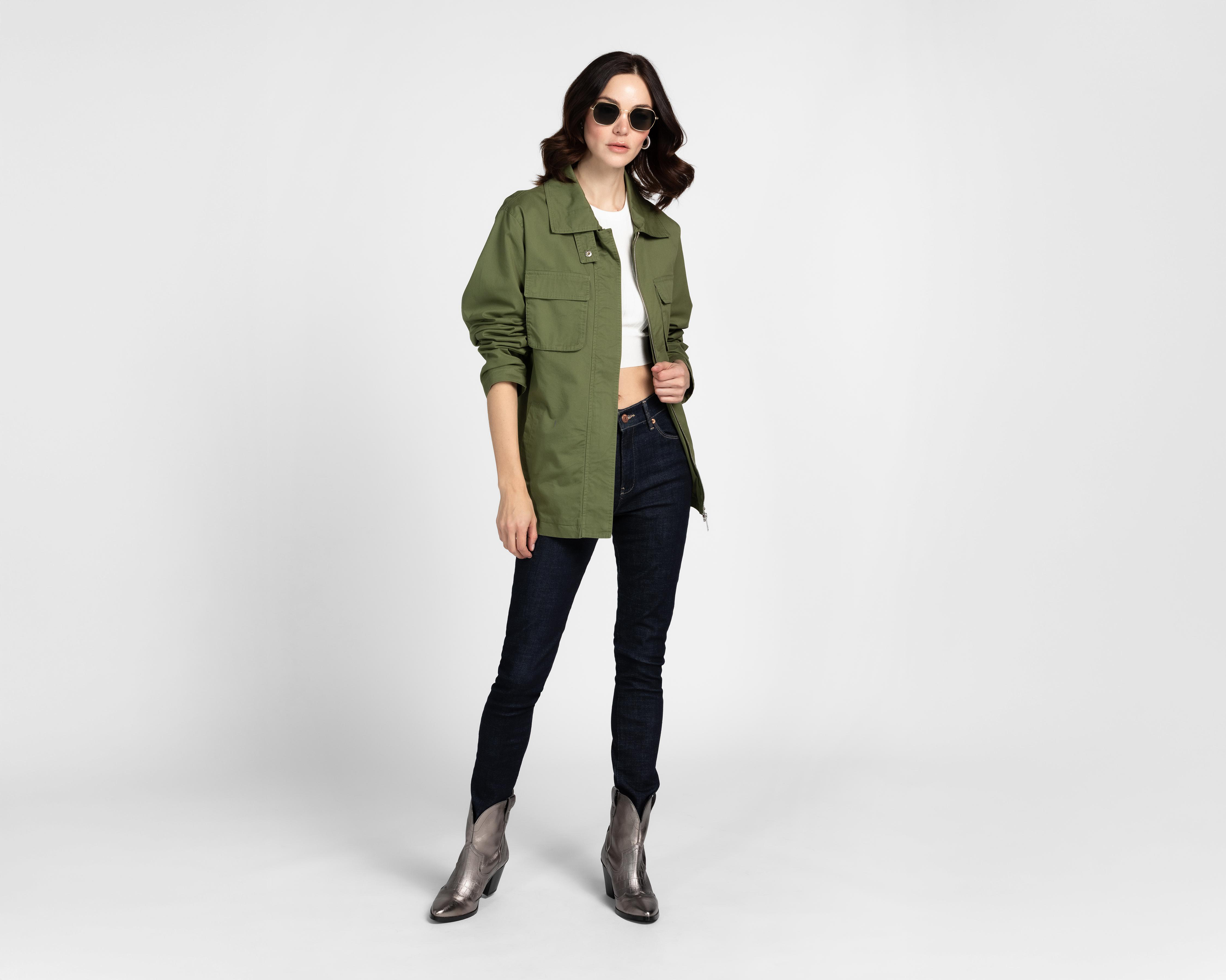 Foto 2 | Chamarra Verde Dockers para Mujer