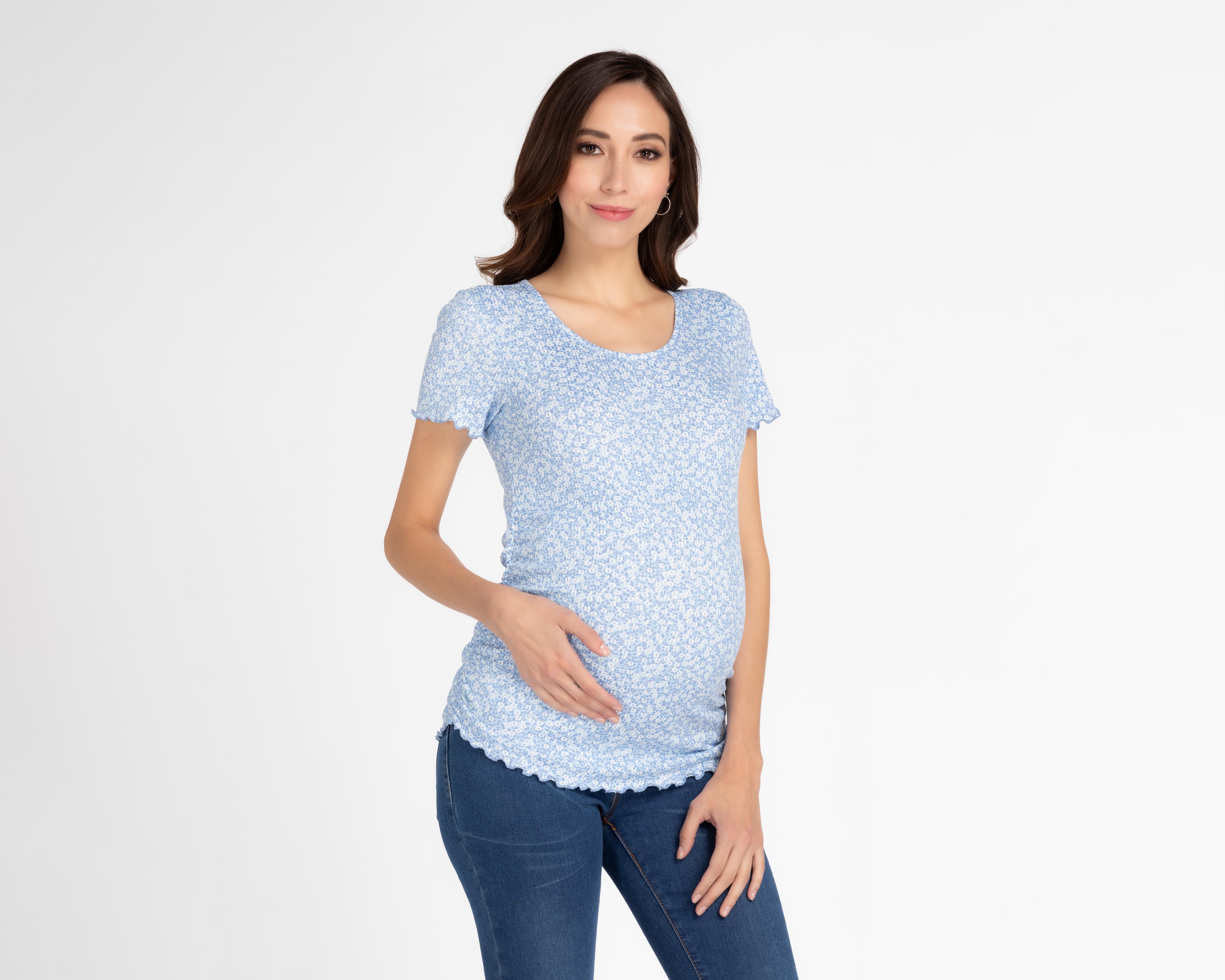 Foto 3 pulgar | Playera de Maternidad Mamá Bella Manga Corta 2 Piezas