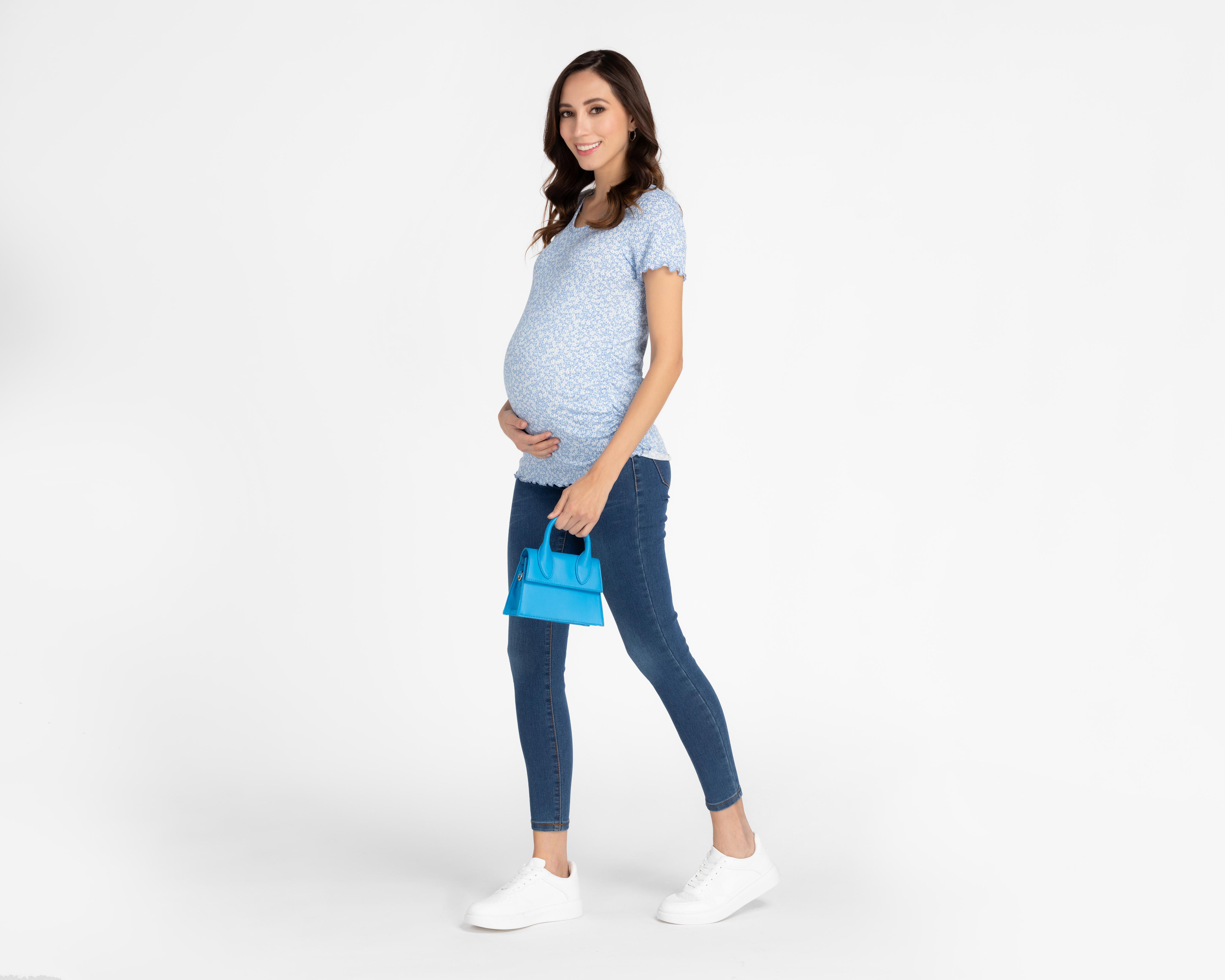 Foto 4 pulgar | Playera de Maternidad Mamá Bella Manga Corta 2 Piezas
