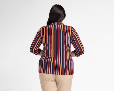Foto 3 | Blusa Lady Sun Manga 3/4 a Rayas