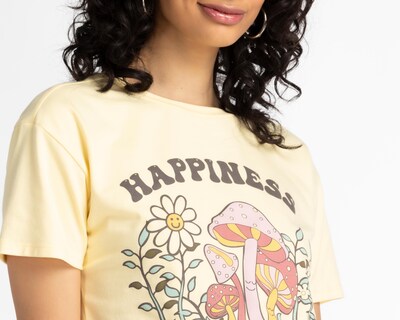 Foto 4 | Playera Refill Manga Corta Amarilla Cuello Redondo