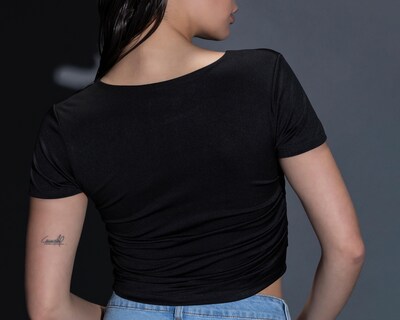 Foto 5 | Playera Thinner Manga Corta con Cuello Redondo