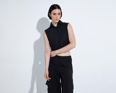 Foto 2 | Blusa Thinner sin Mangas con Botones