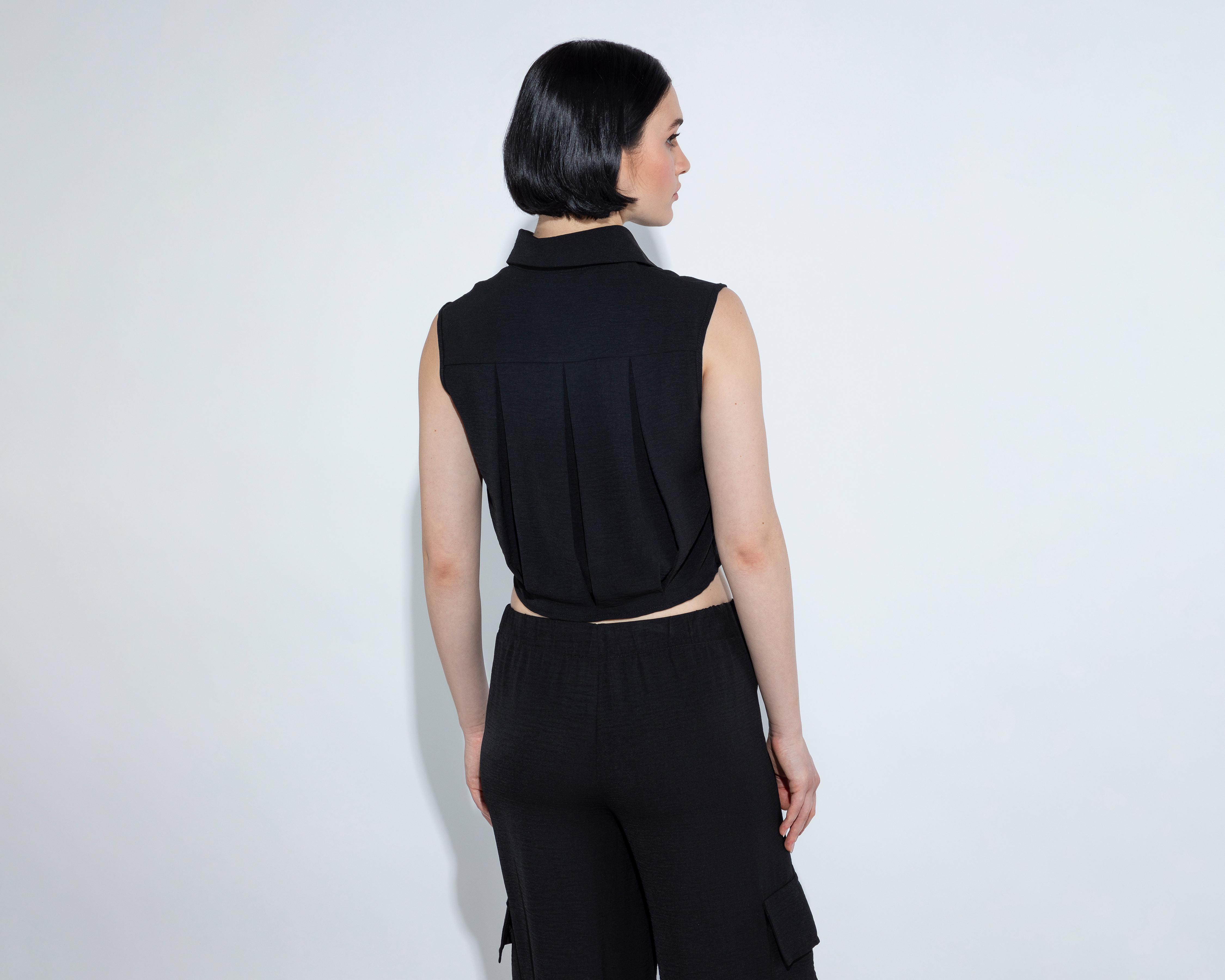 Foto 4 pulgar | Blusa Thinner sin Mangas con Botones