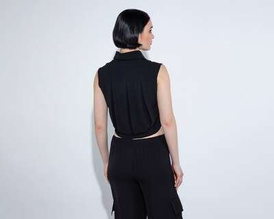 Foto 3 | Blusa Thinner sin Mangas con Botones