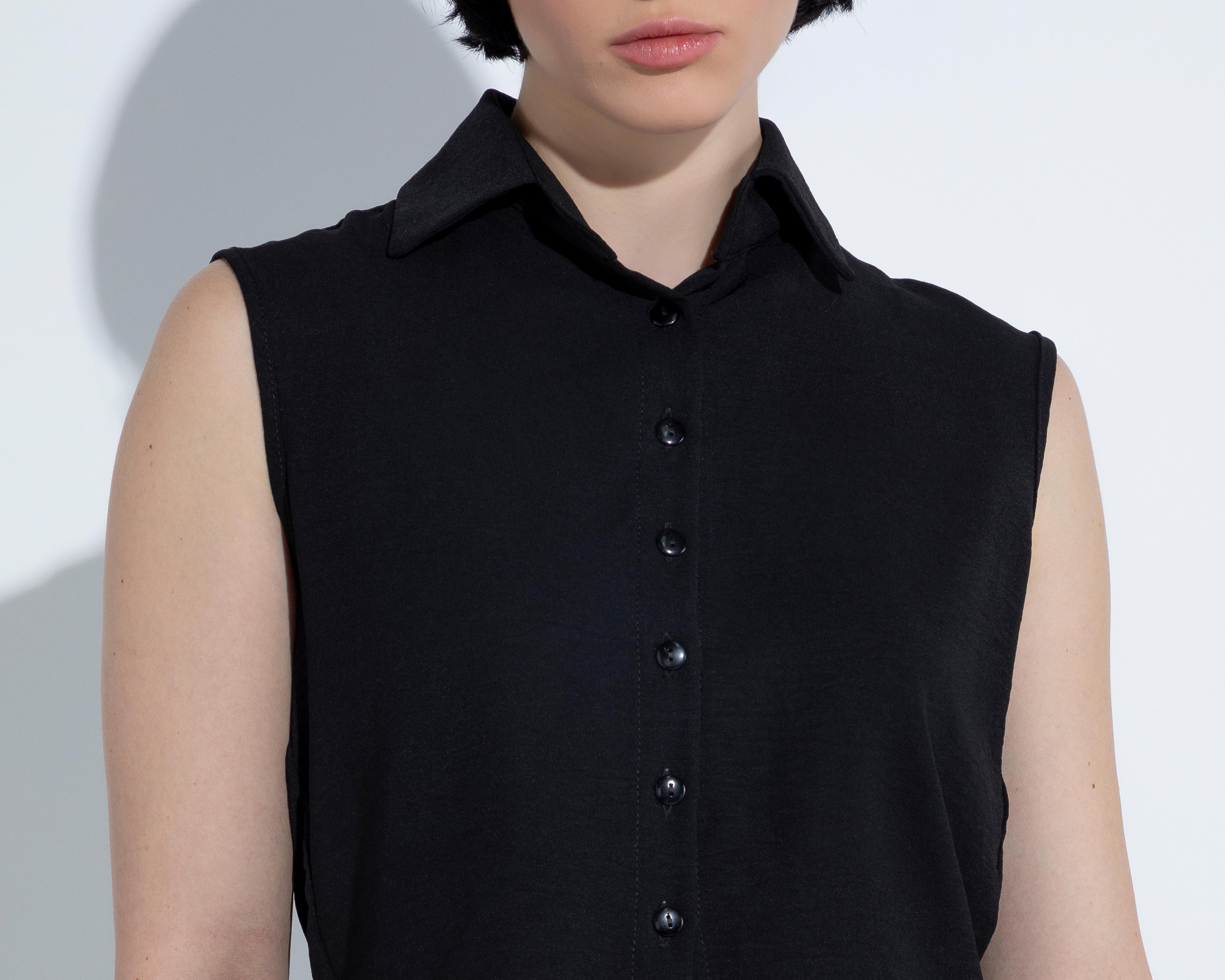 Foto 5 pulgar | Blusa Thinner sin Mangas con Botones