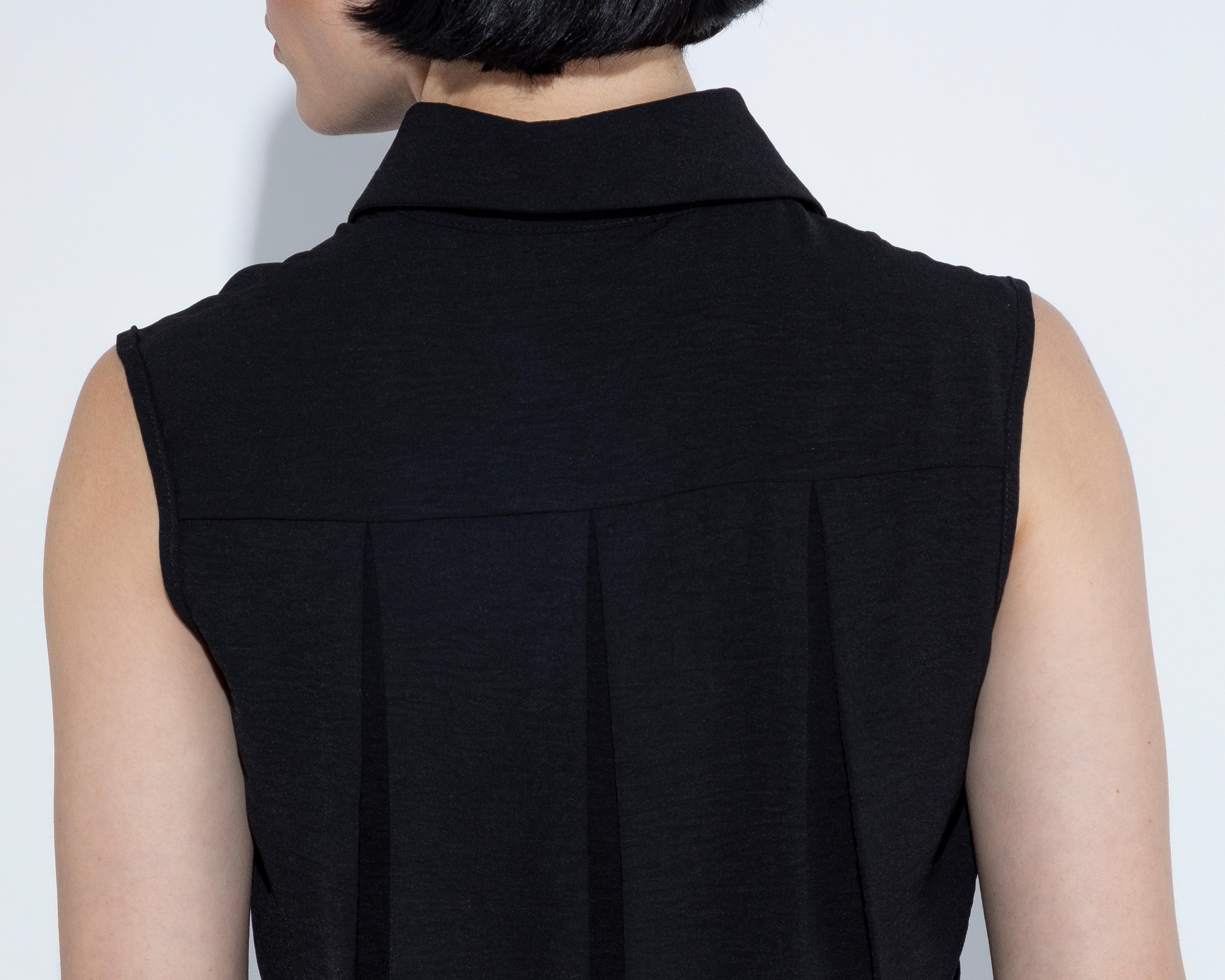 Foto 6 pulgar | Blusa Thinner sin Mangas con Botones