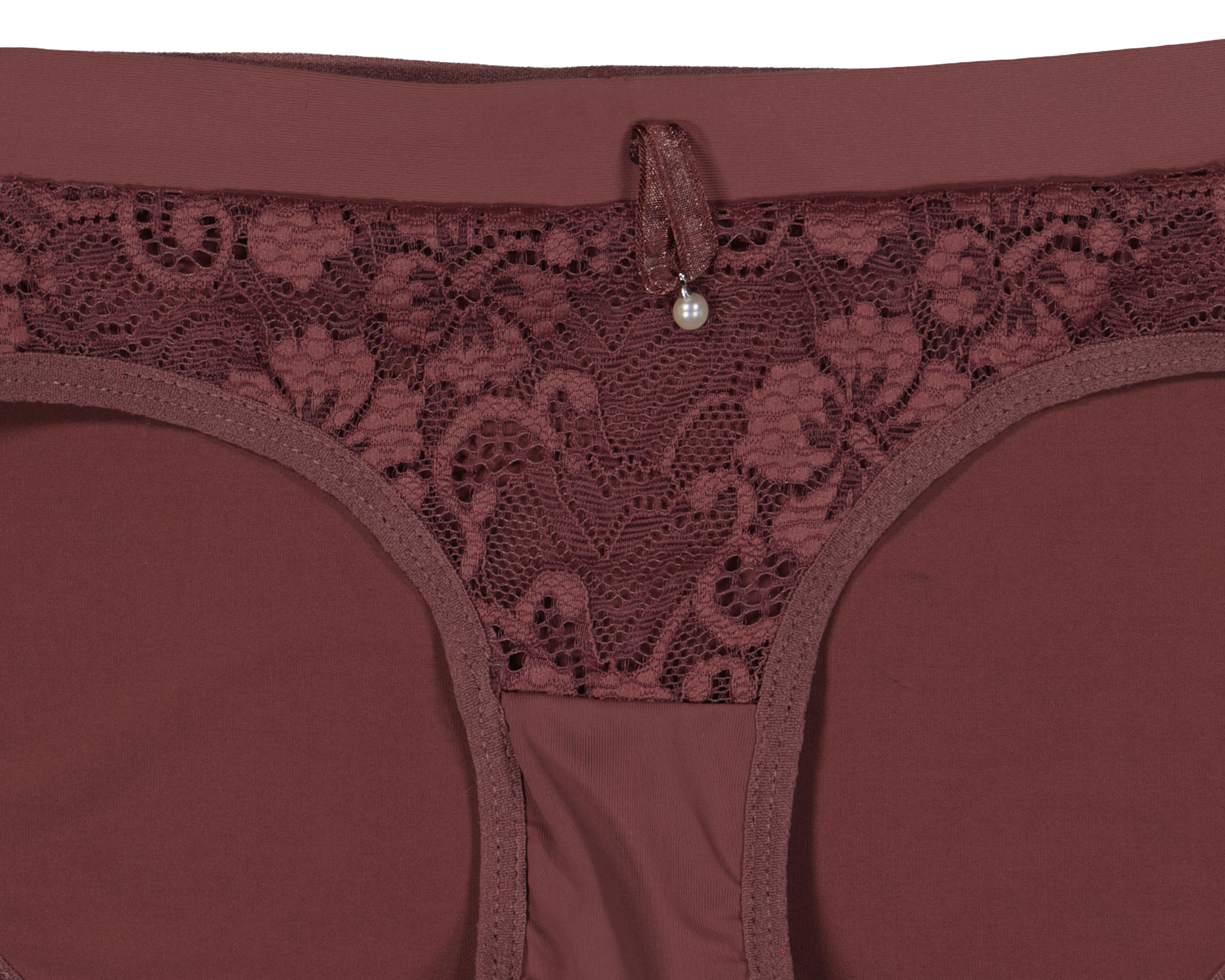 Foto 4 pulgar | Pantaleta con Encaje Jockey para Mujer