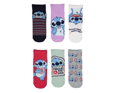 Foto 1 | Calcetines Disney Stitch para Mujer 6 Pares