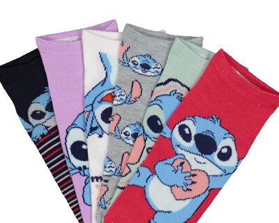 Foto 2 | Calcetines Disney Stitch para Mujer 6 Pares