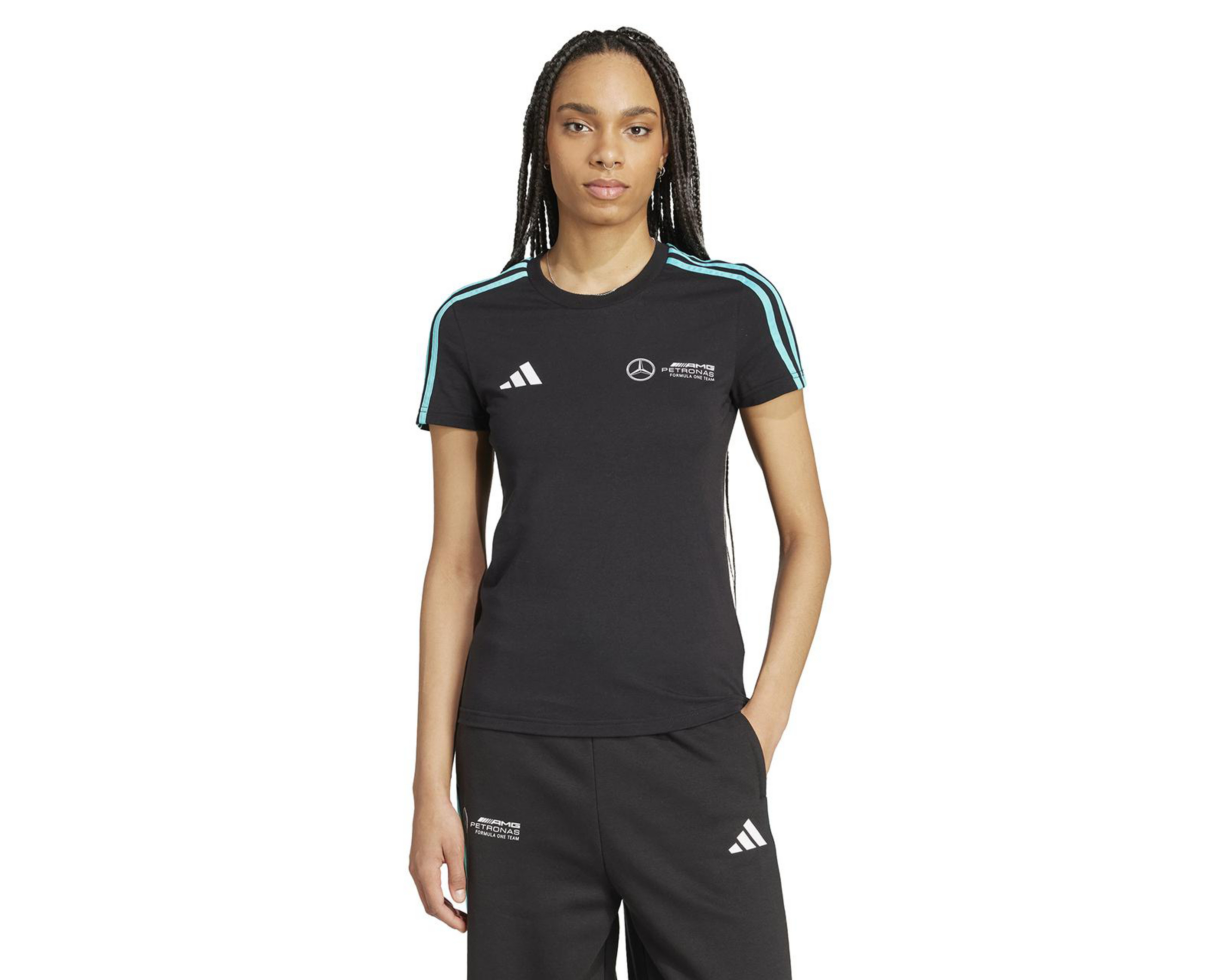 Playera de Entrenamiento Adidas AMG Petronas Formula One Team DNA para Mujer