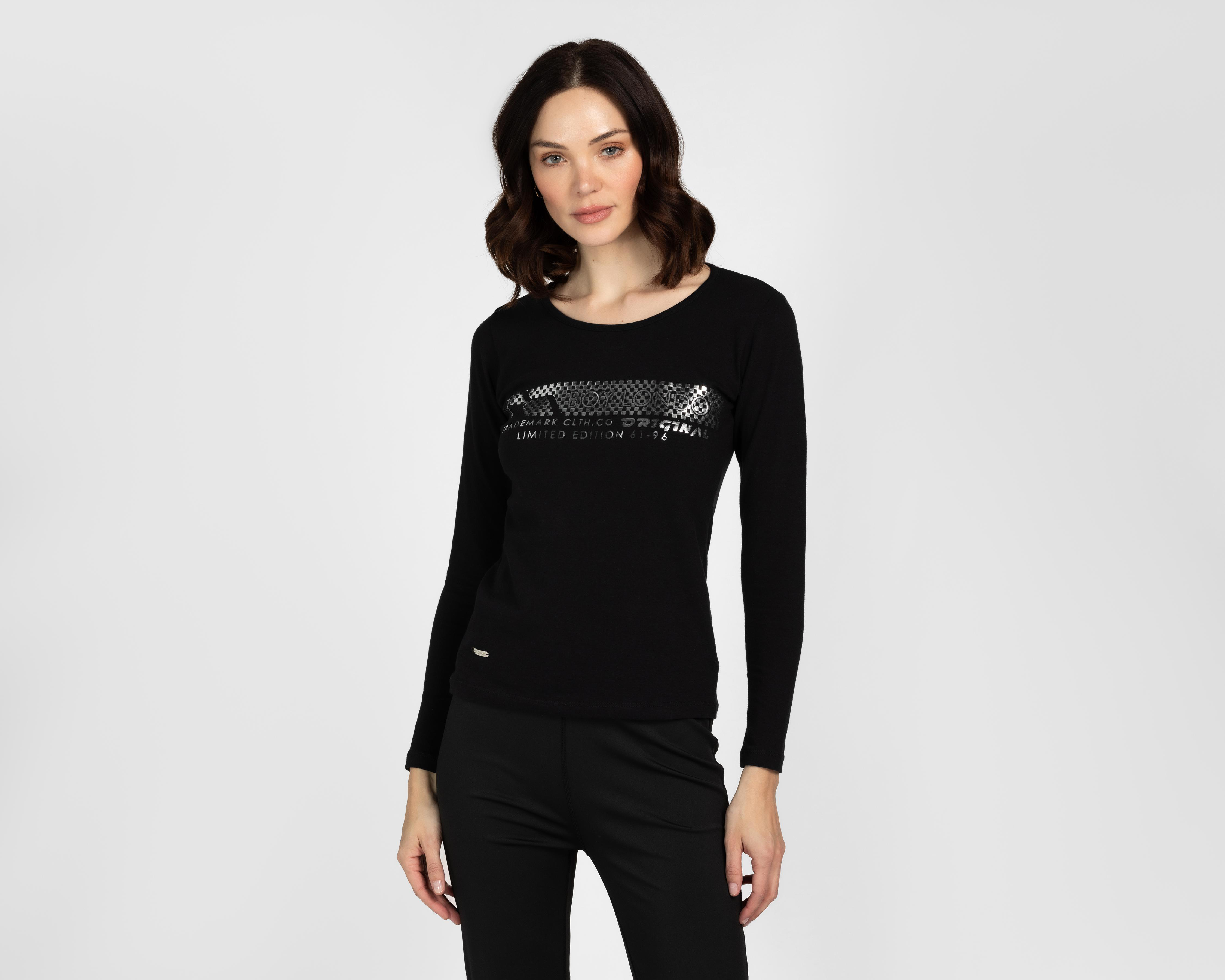 Playera Boy London Manga Larga para Mujer