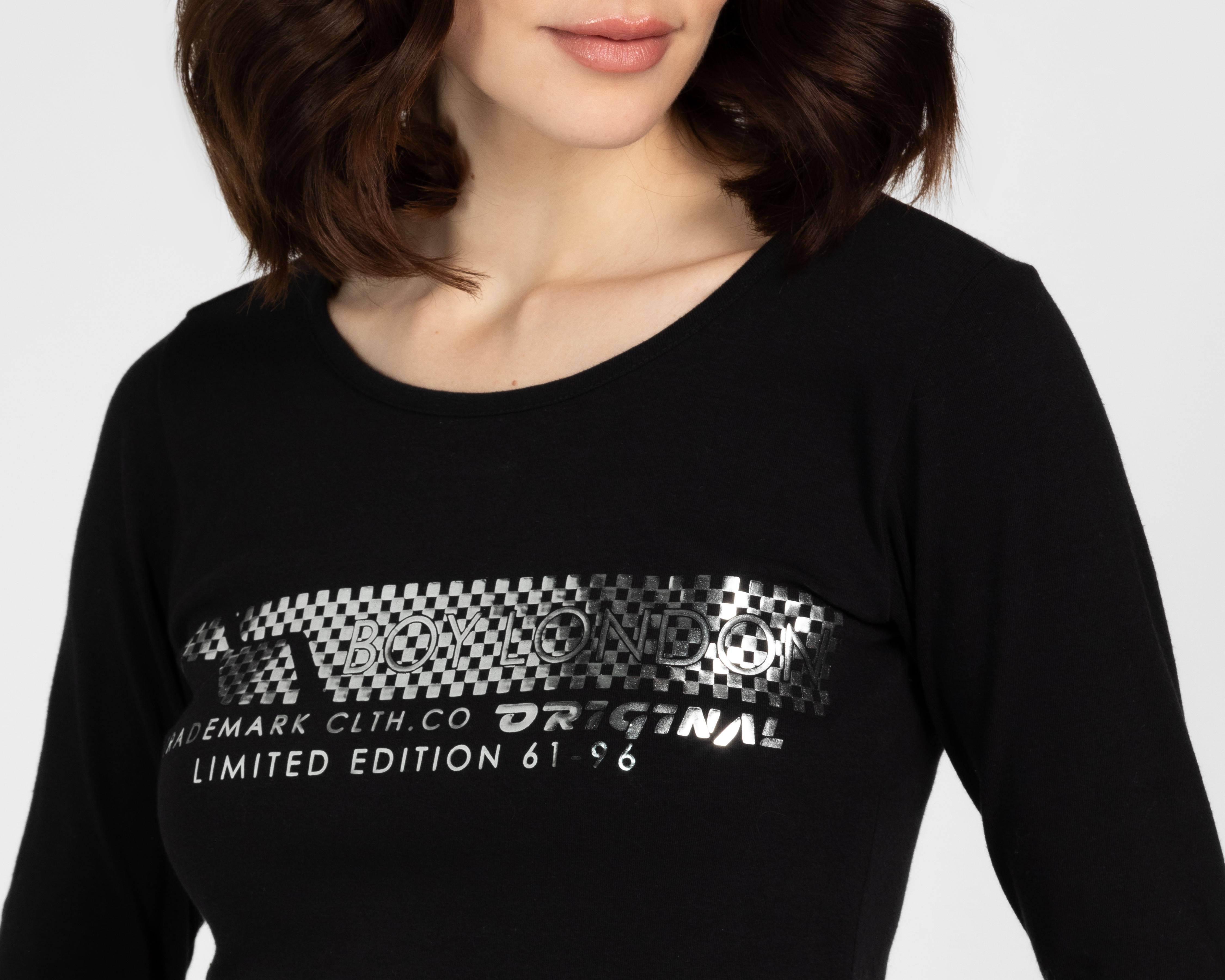 Foto 5 pulgar | Playera Boy London Manga Larga para Mujer