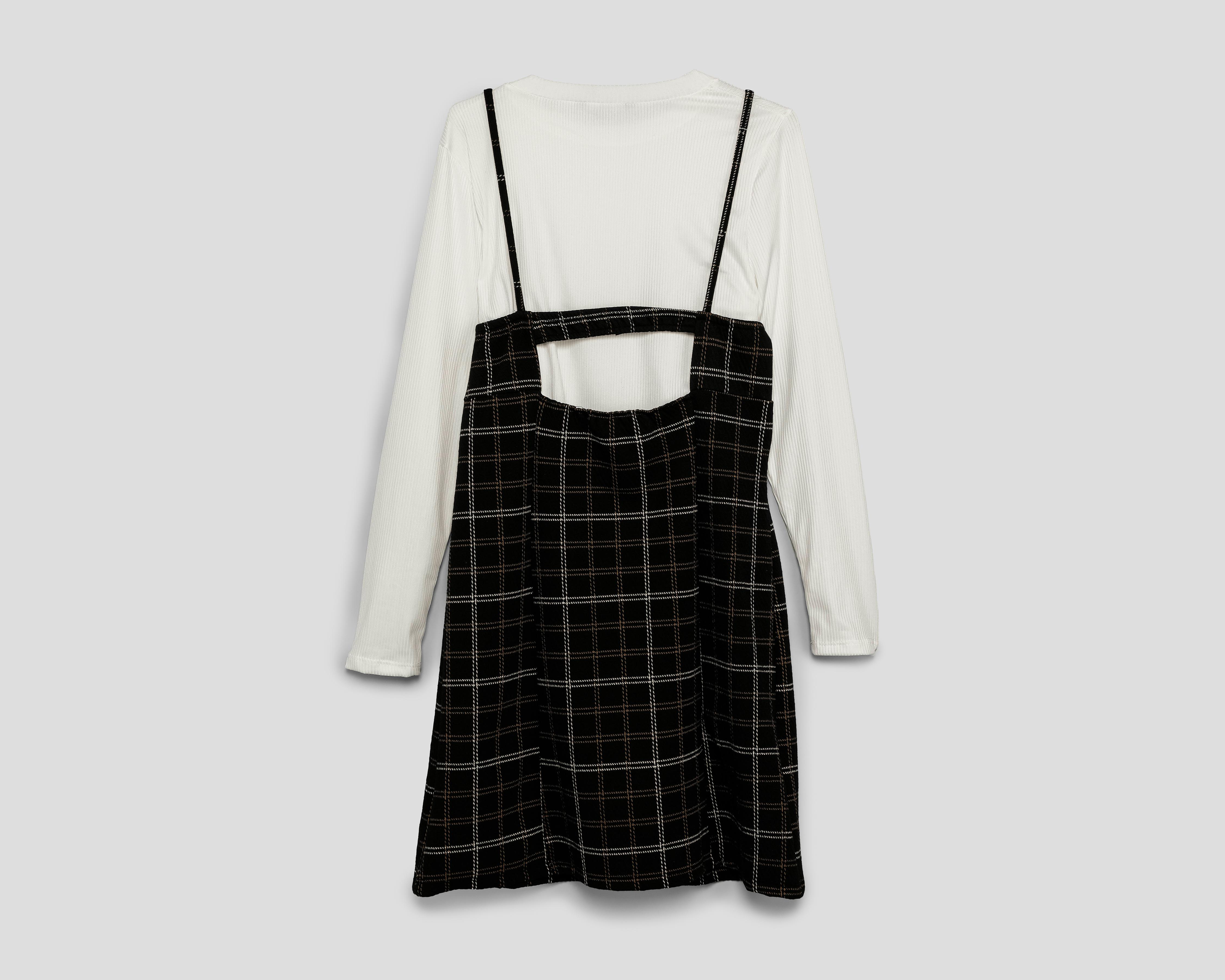 Foto 3 pulgar | Vestido Casual Thinner con Blusa Manga Larga