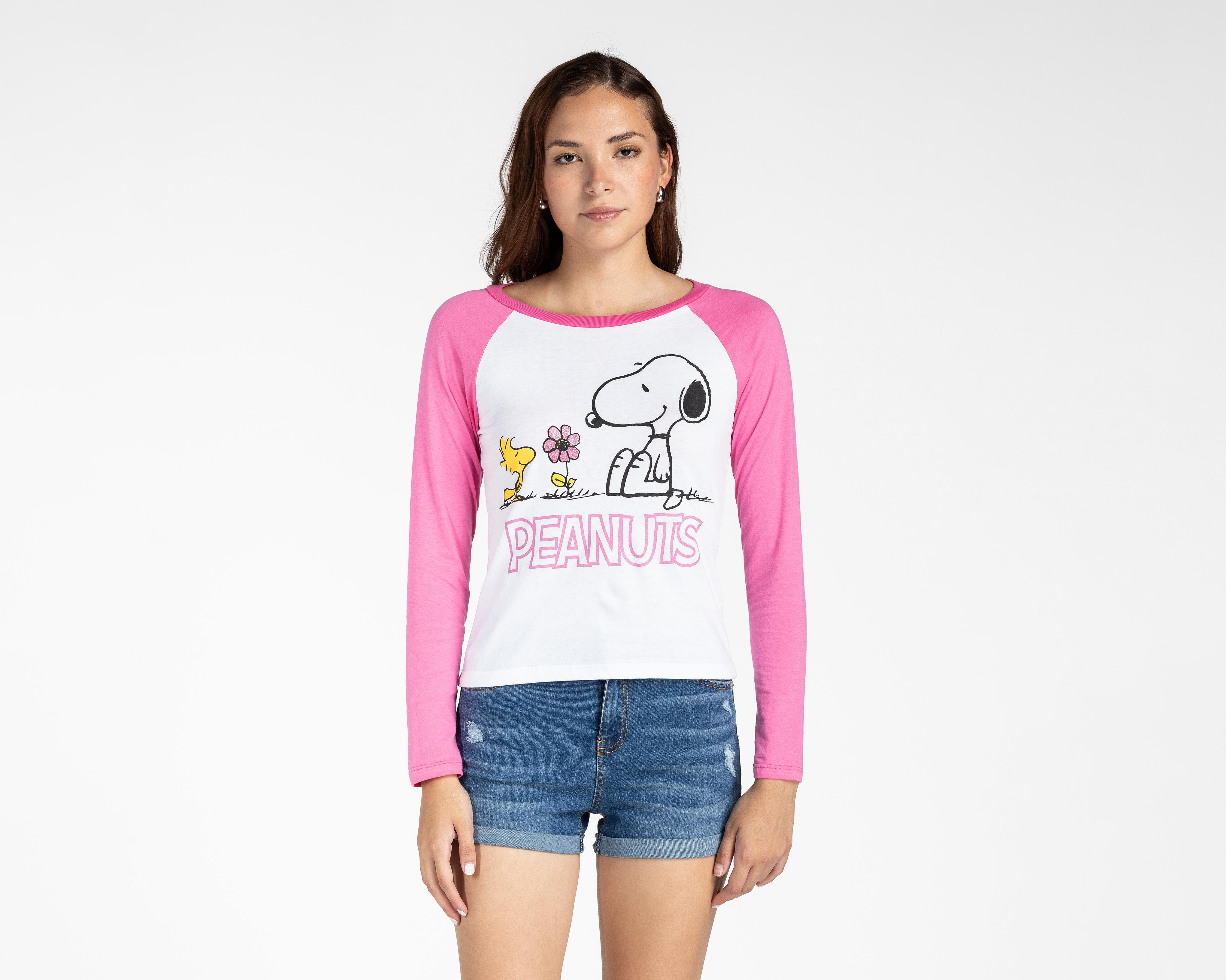 Playera Peanuts Manga Larga para Mujer $149
