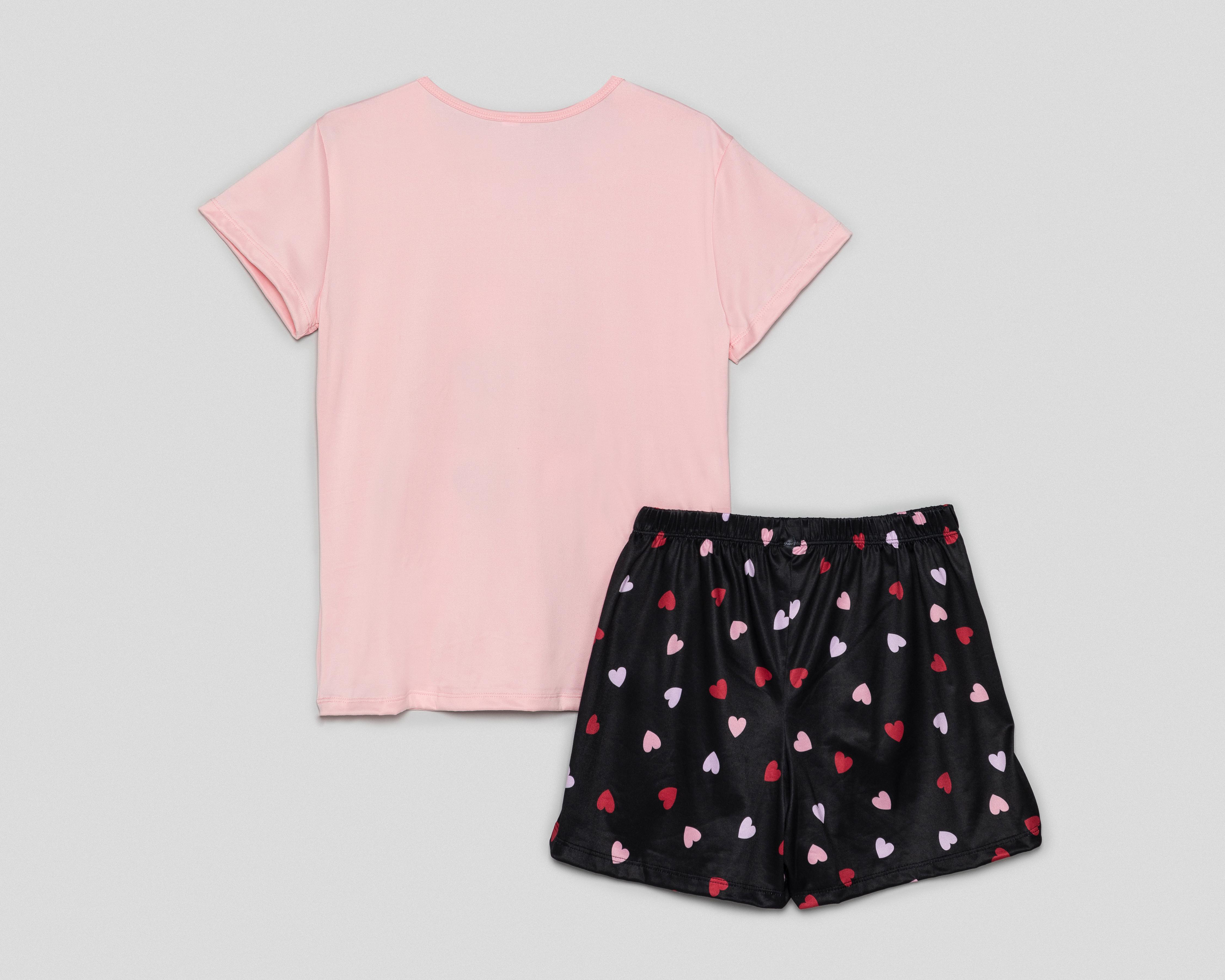 Foto 2 | Pijama Lovest Print de Corazones para Mujer