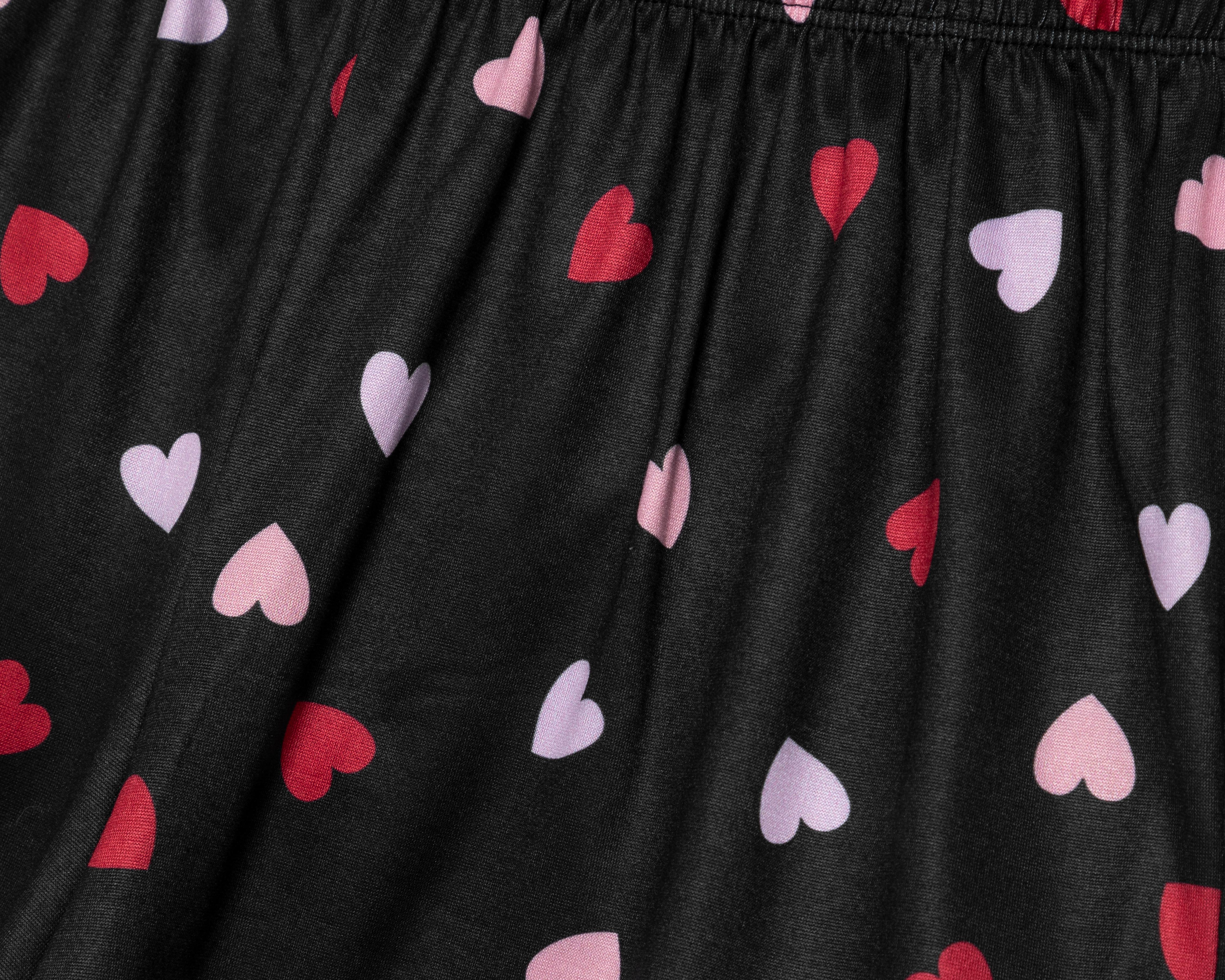 Foto 5 pulgar | Pijama Lovest Print de Corazones para Mujer
