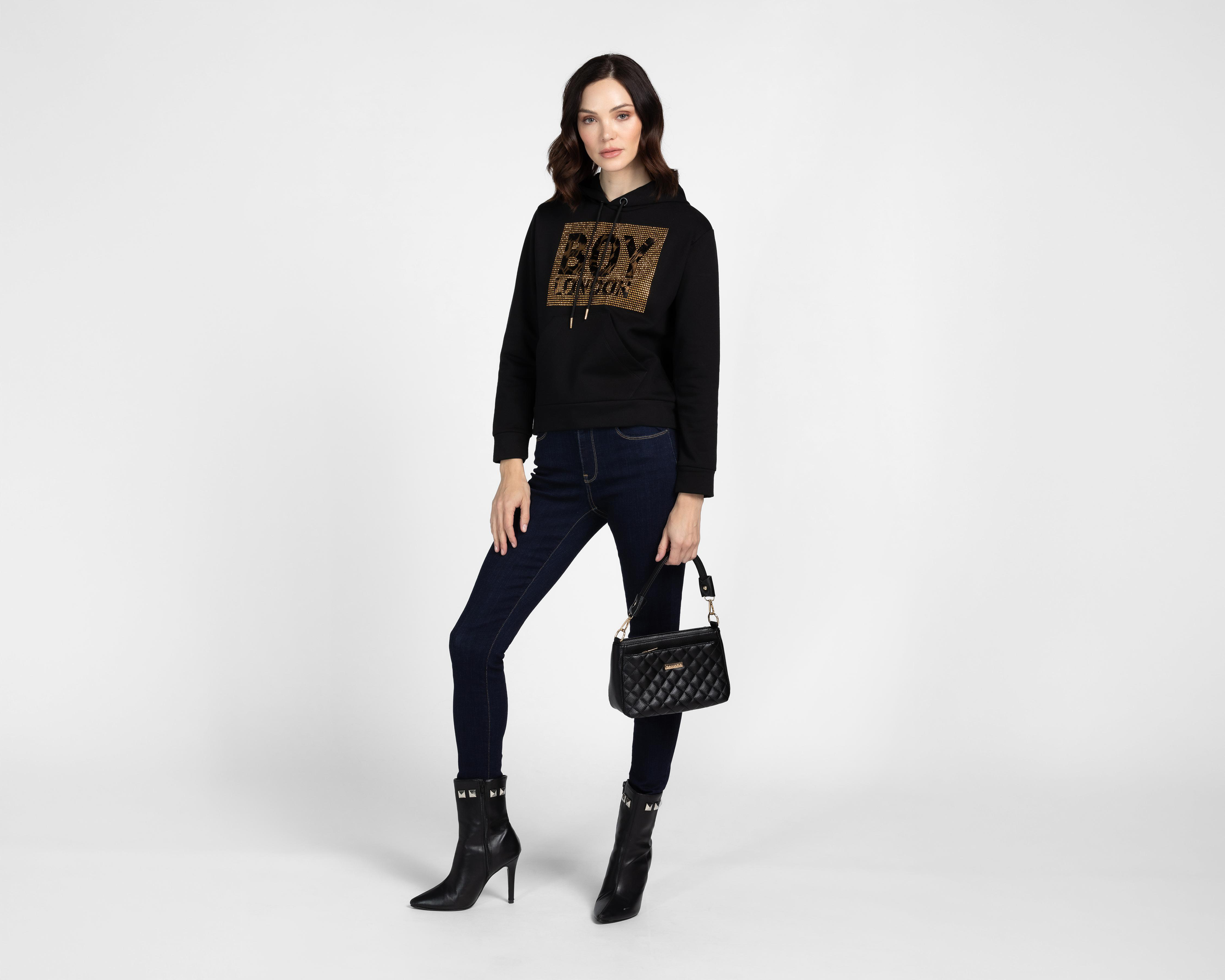 Foto 3 pulgar | Sudadera con Capucha Boy London para Mujer