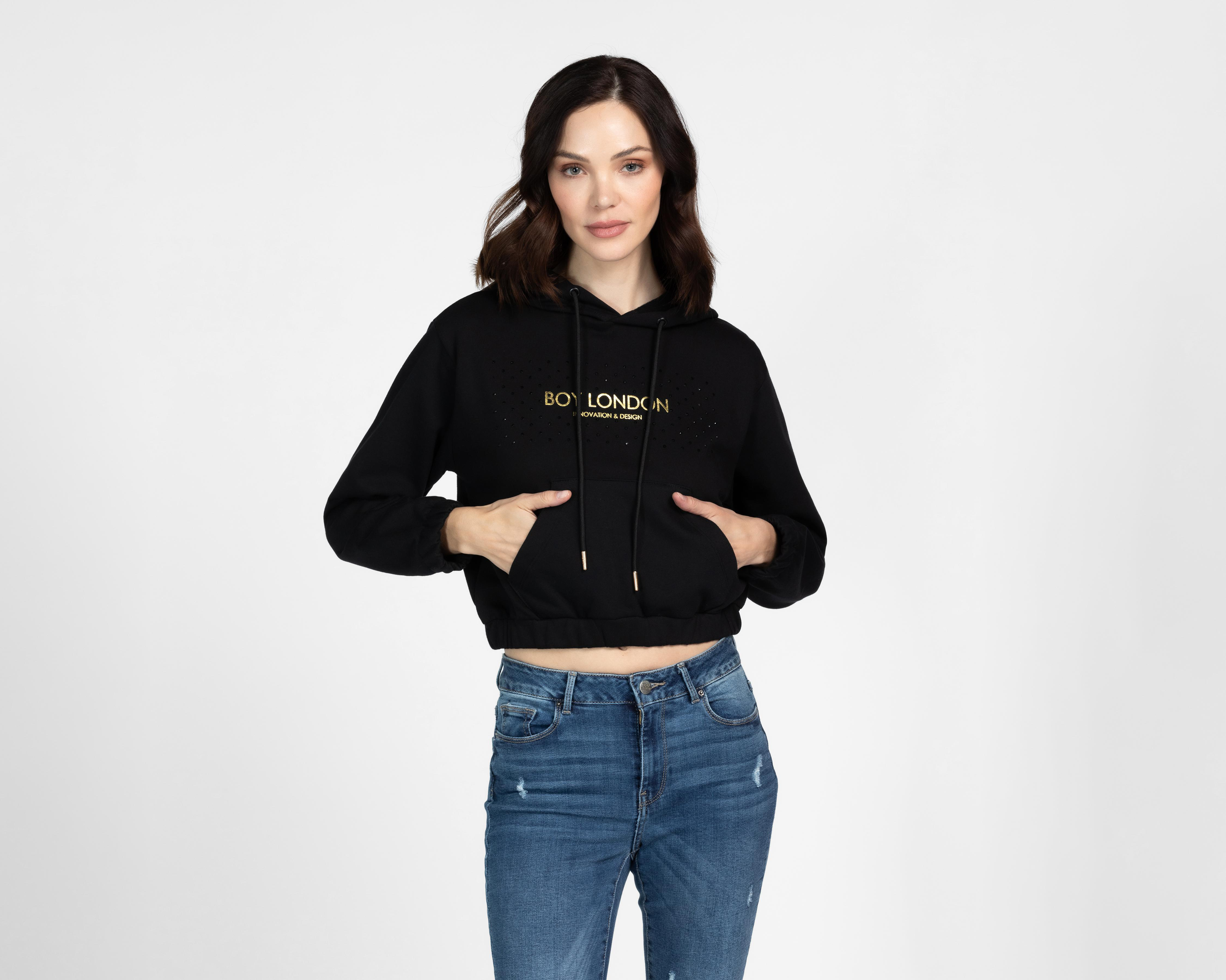 Foto 2 pulgar | Sudadera con Capucha Boy London para Mujer