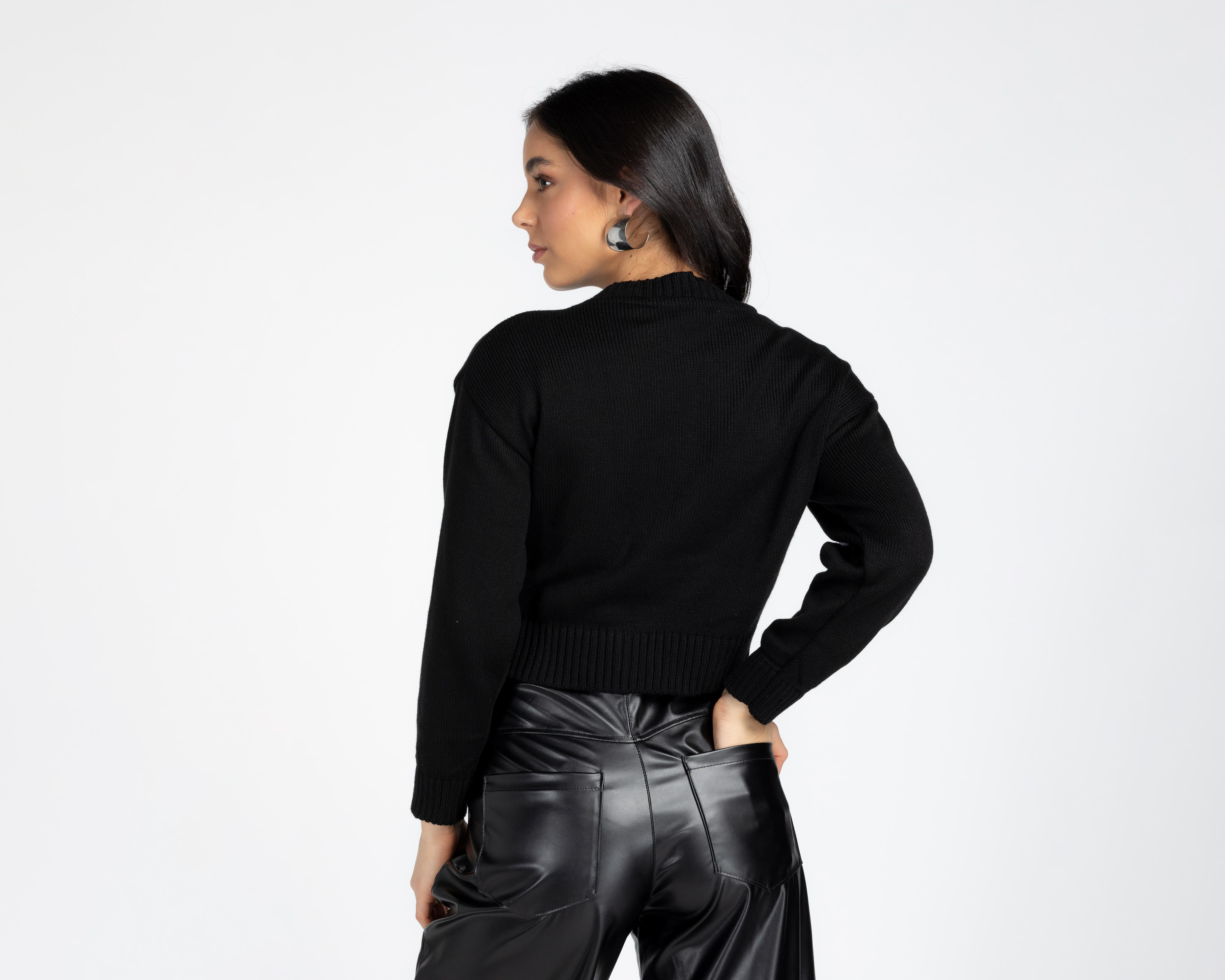 Foto 2 | Suéter Negro Disney Mickey Mouse para Mujer