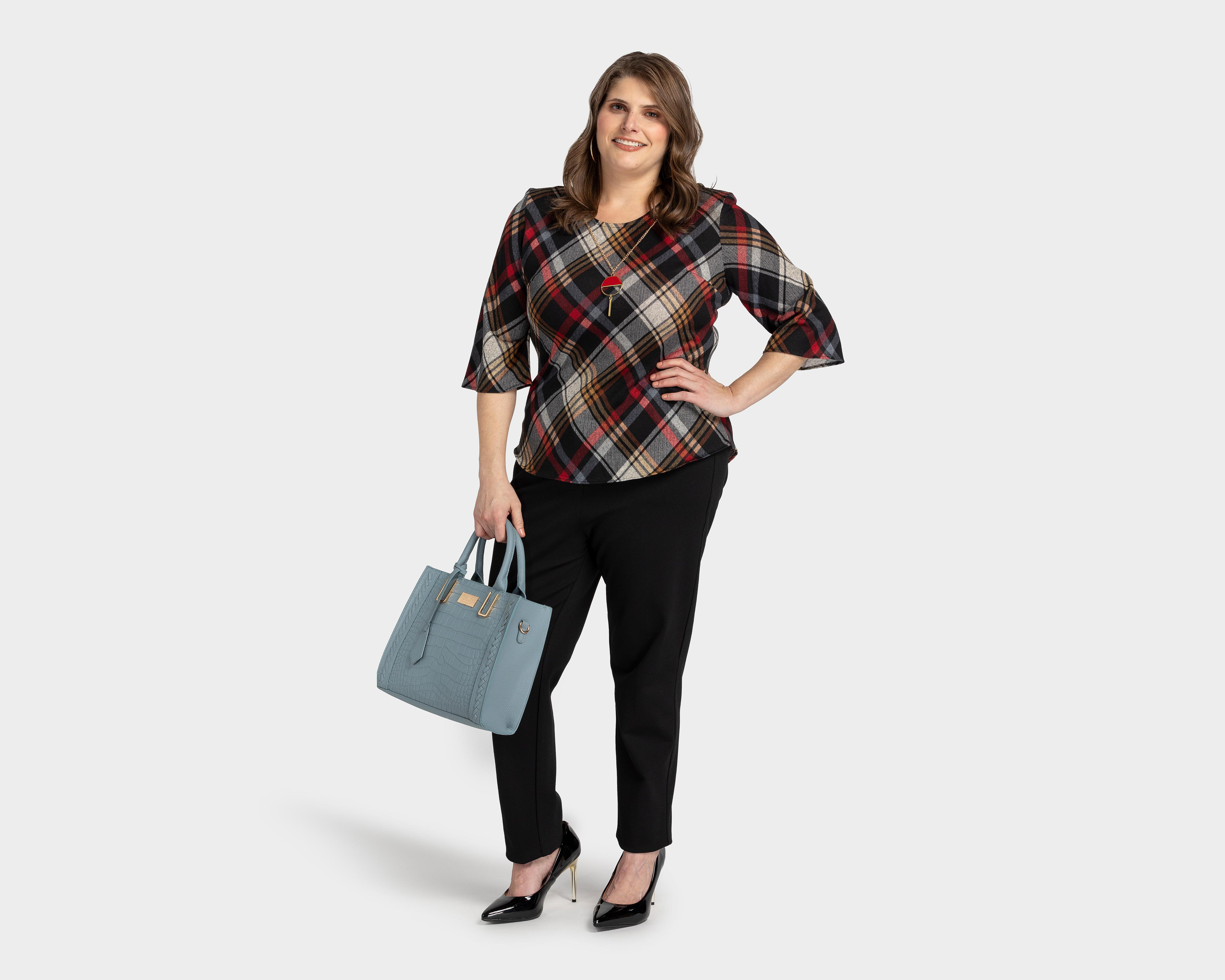 Foto 5 | Blusa Paloma Carmín con Collar para Mujer