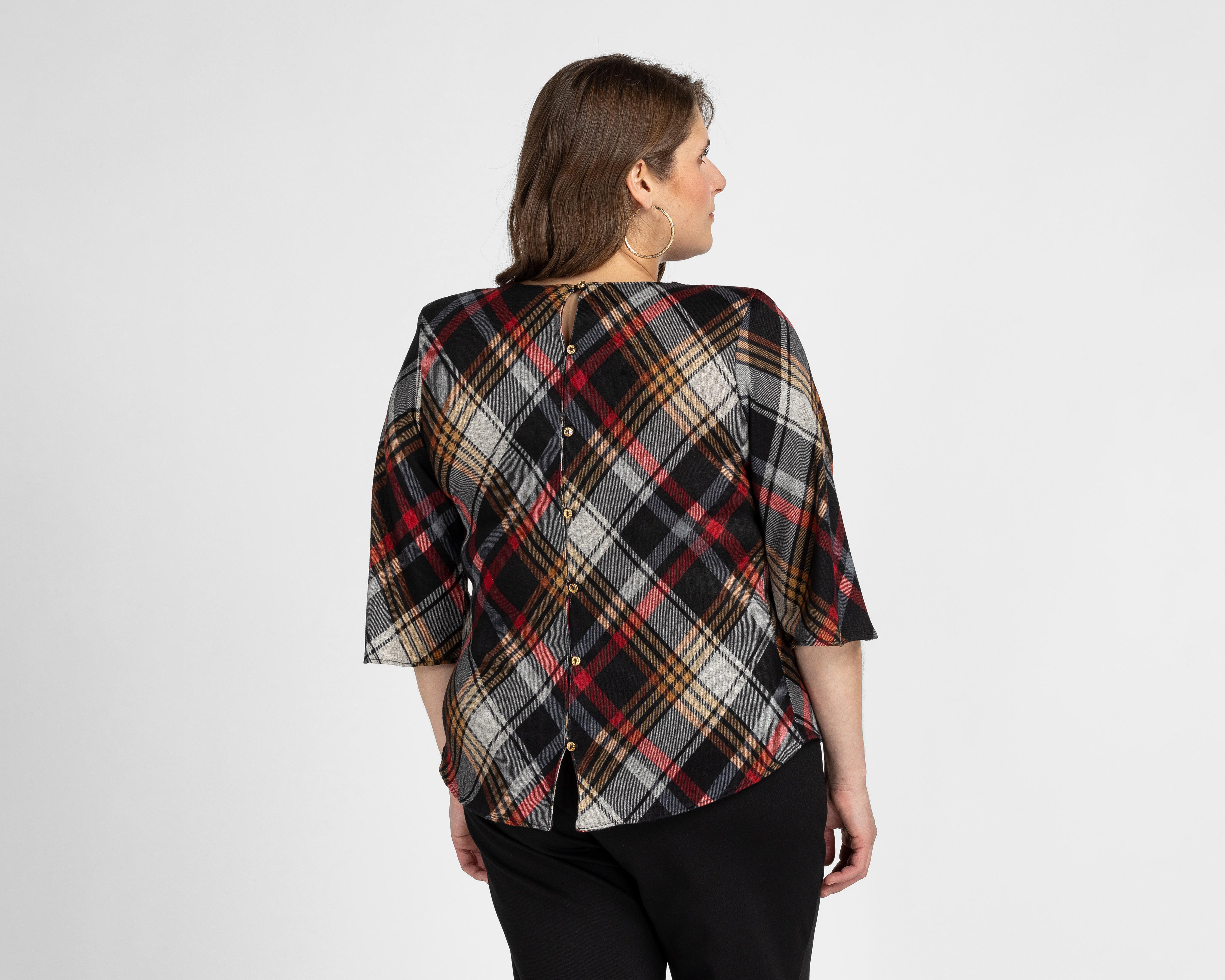 Foto 6 | Blusa Paloma Carmín con Collar para Mujer
