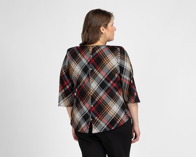 Foto 6 | Blusa Paloma Carmín con Collar para Mujer